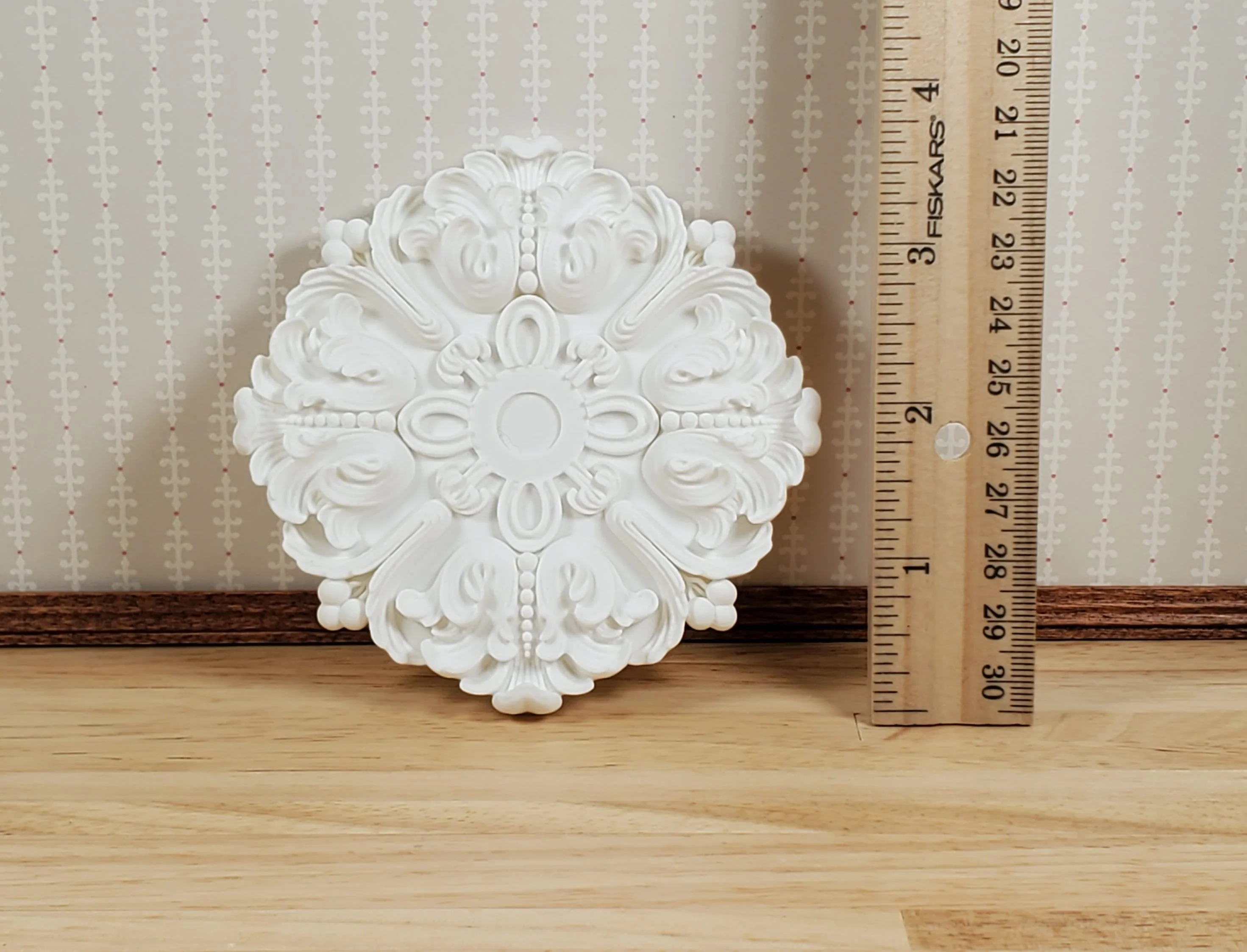 Dollhouse Ceiling Rose Medallion for Battery Lights 1:12 Scale Miniature Style 8 - Image 5