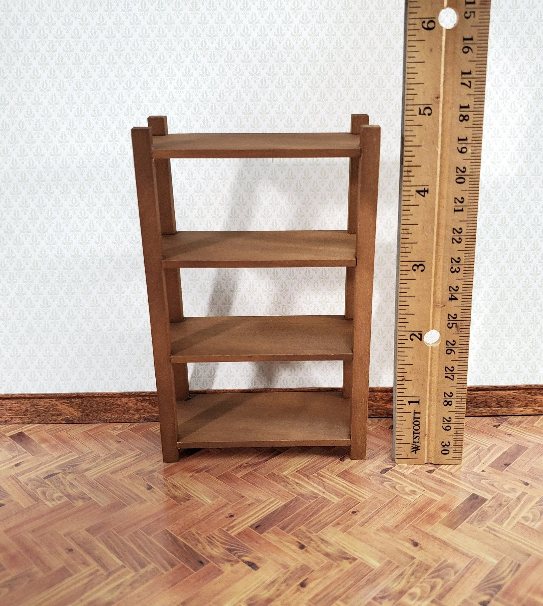 Dollhouse Cellar Rack Shelves Wood 1:12 Scale Miniature Furniture by Reutter - Image 3