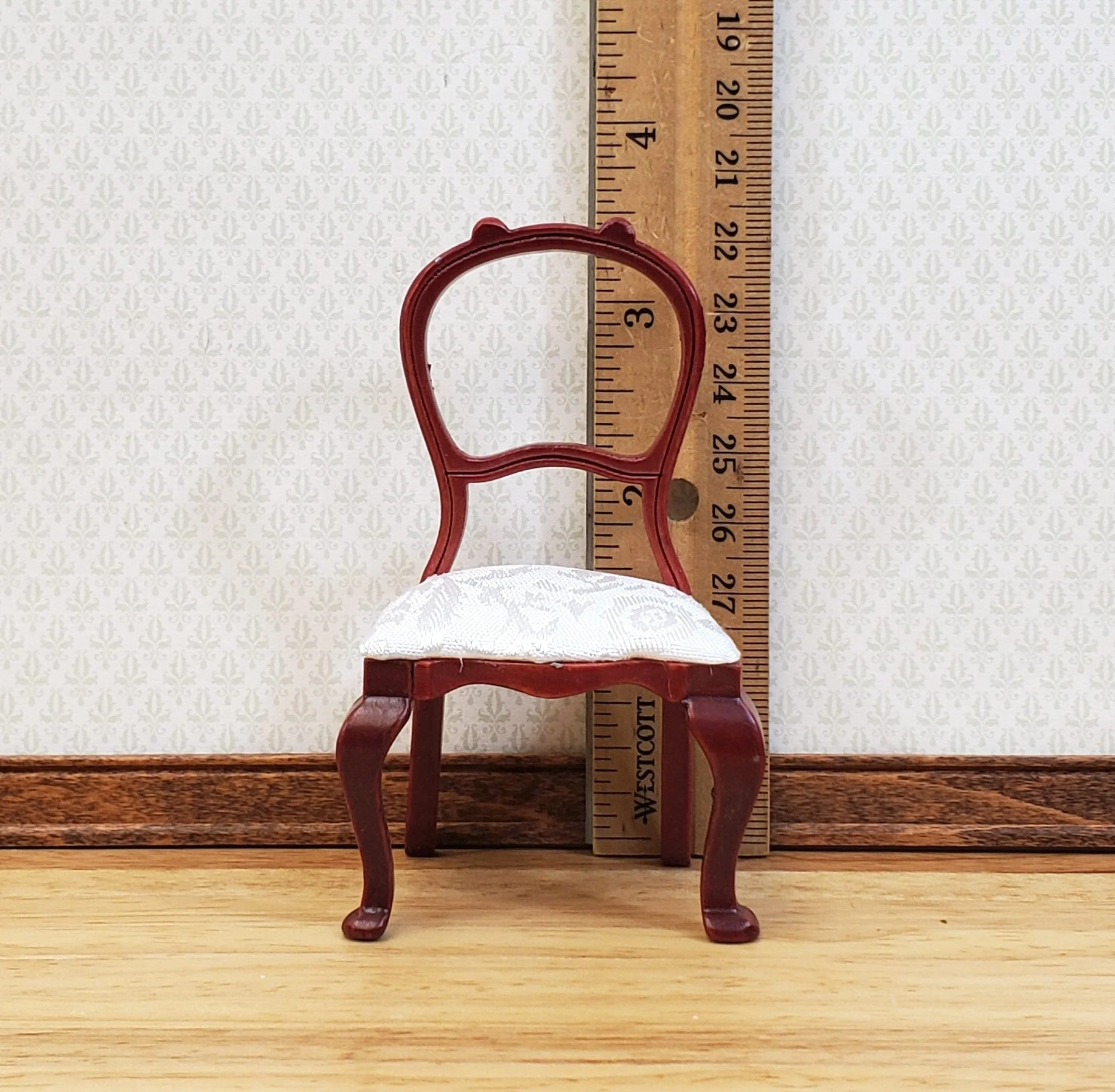 Dollhouse Chair Dining or Side Balloon Back Victorian Style 1:12 Scale Miniature - Image 4
