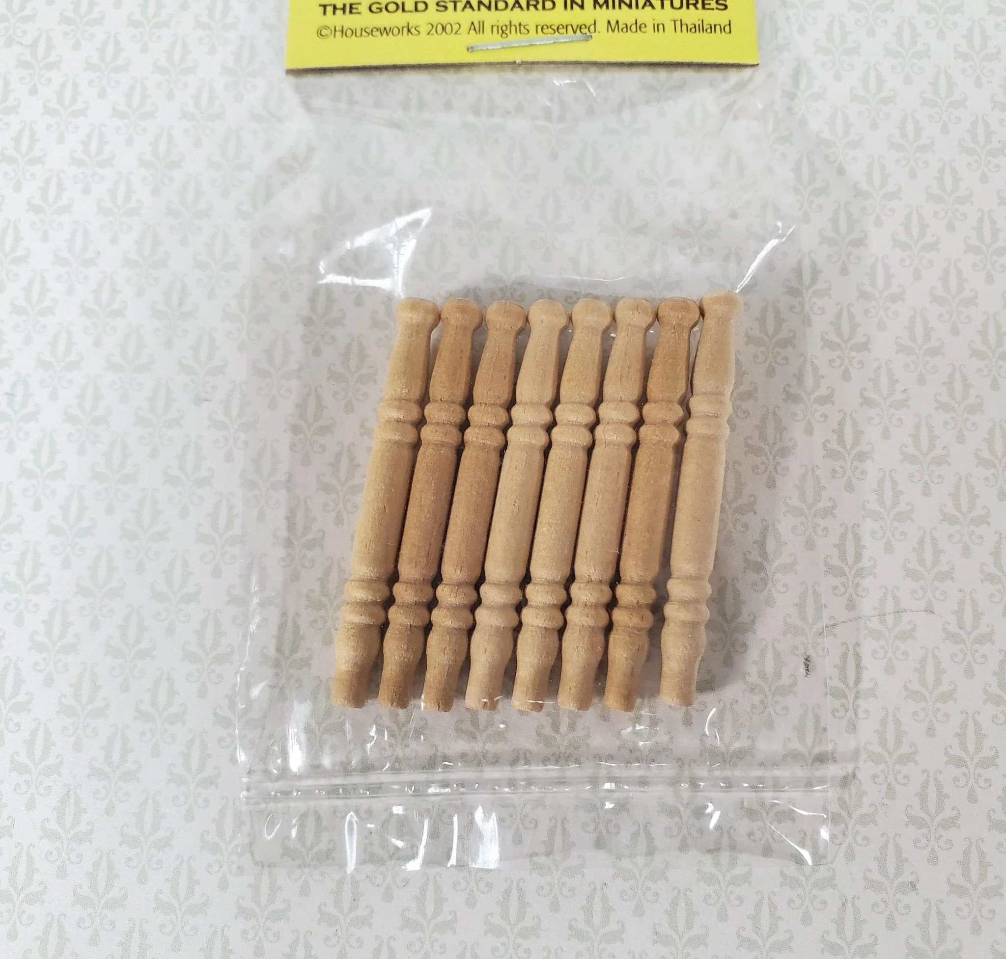 Dollhouse Chair Legs Spindles Small Wood for Building x8 1:12 Scale 1 3/8" Long HW12017