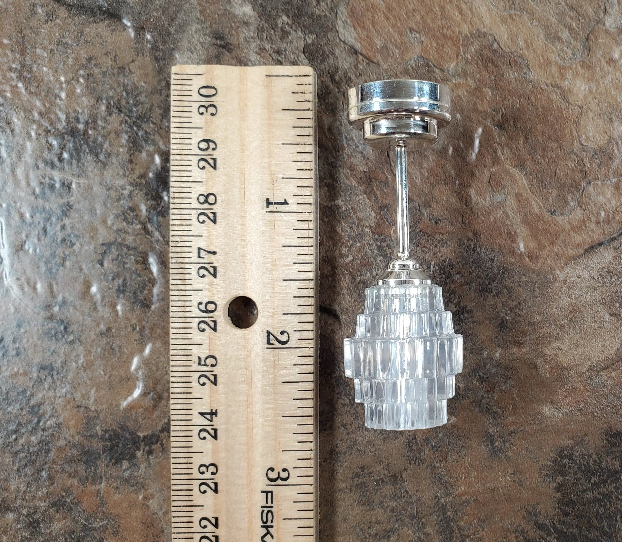 Dollhouse Ceiling Wand Light Art Deco Style Battery Operated 1:12 Scale - Image 5