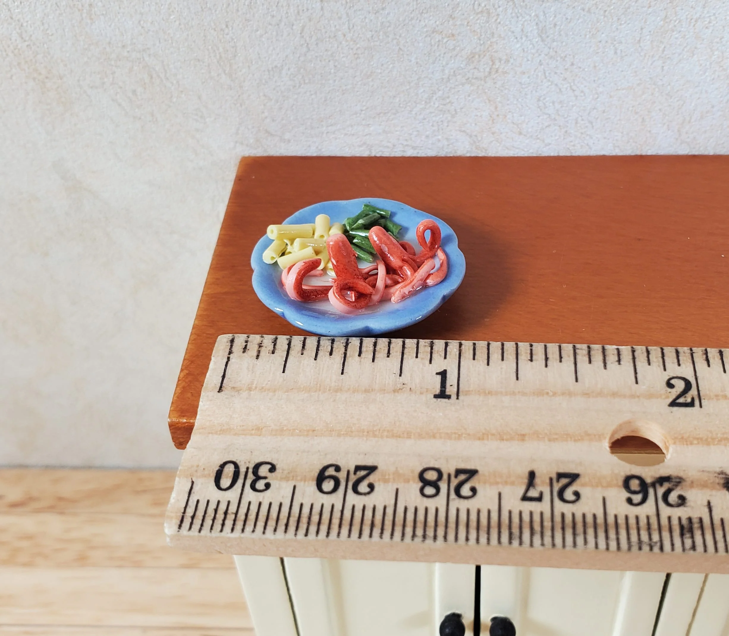 Dollhouse Children's "Octopus" Hot Dog Dinner Plate 1:12 Scale Miniature Food - Image 3