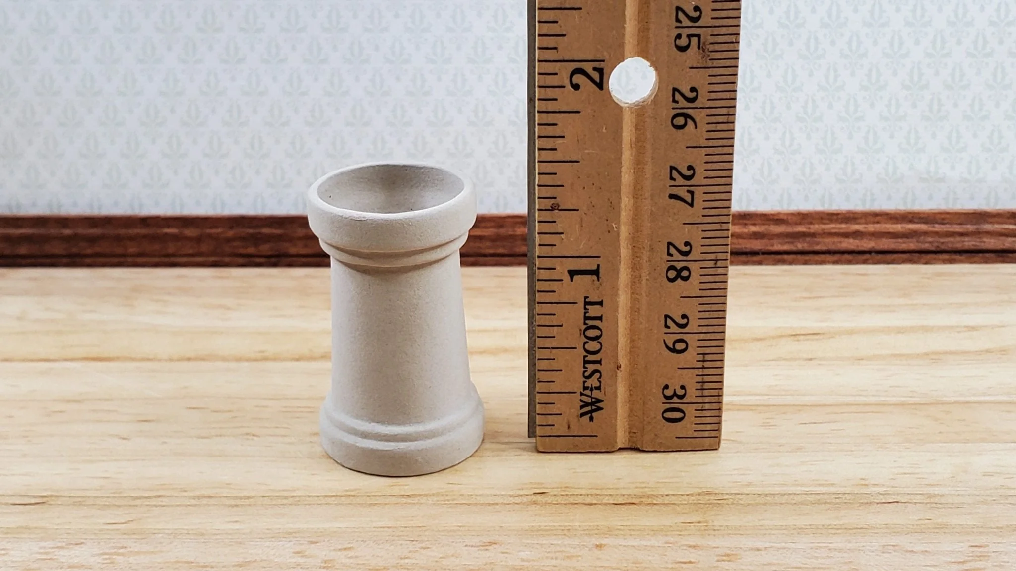Dollhouse Chimney Pot Small Smoke Stack Round Ceramic 1:12 Scale Miniature - Image 3