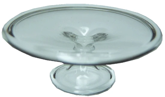 Dollhouse Clear Glass Cake Plate Large 1:12 Scale Miniature Kitchen