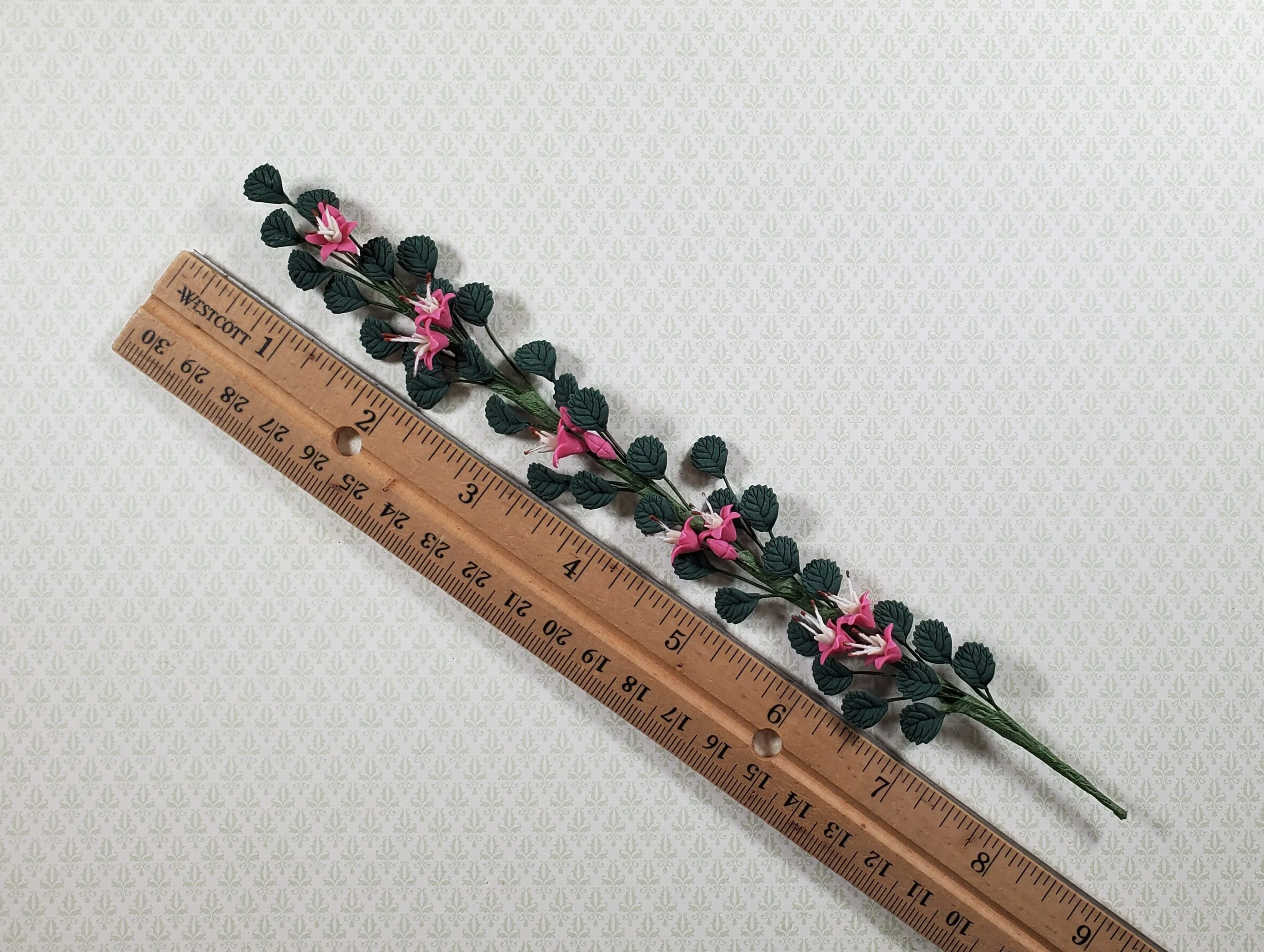 Dollhouse Climbing Flowering Fuchsia Vine 1:12 Scale Miniature Garden Plant - Image 4