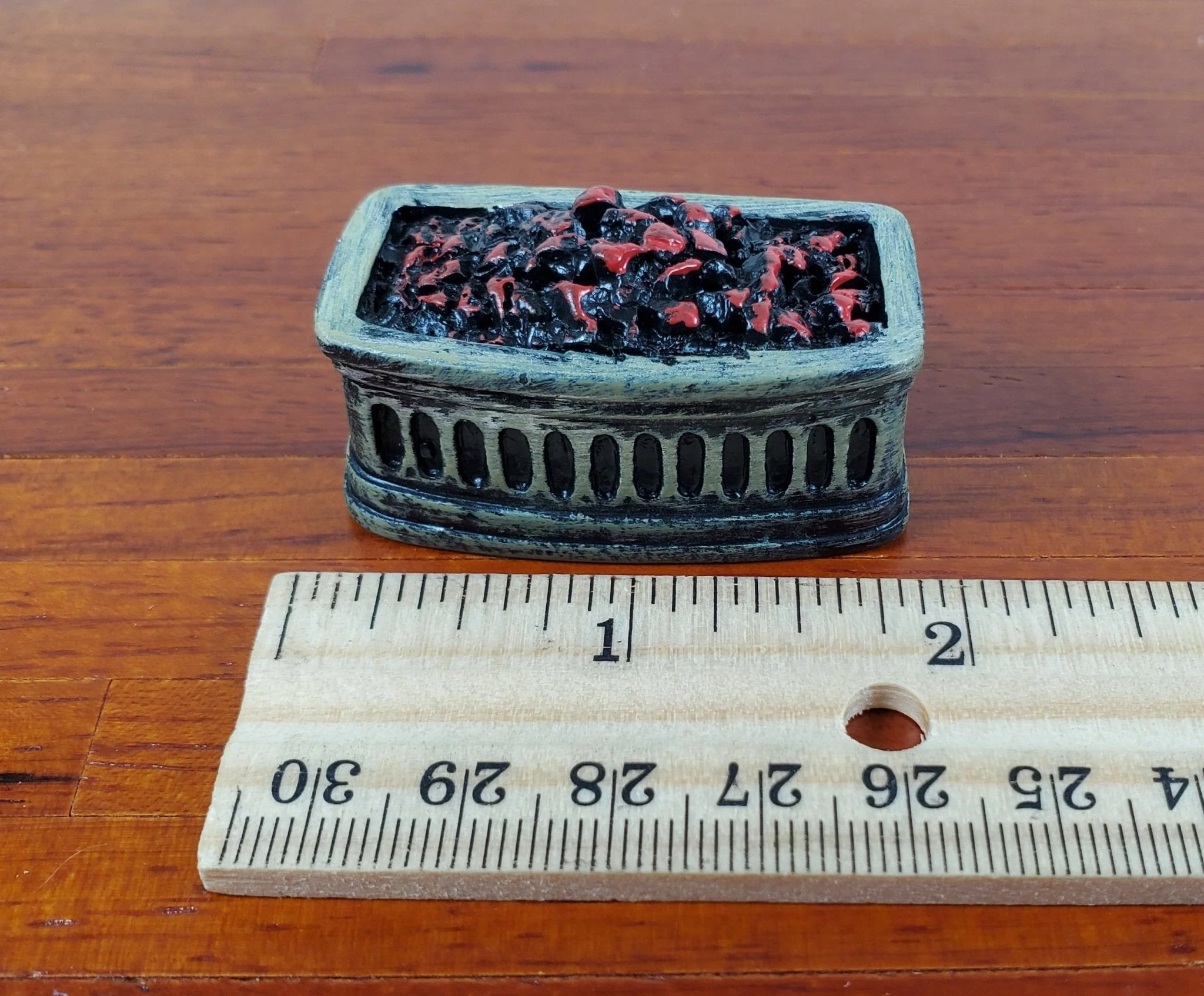 Dollhouse Coal Filled Fireplace Grate Fire Basket 1:12 Scale Miniature - Image 4