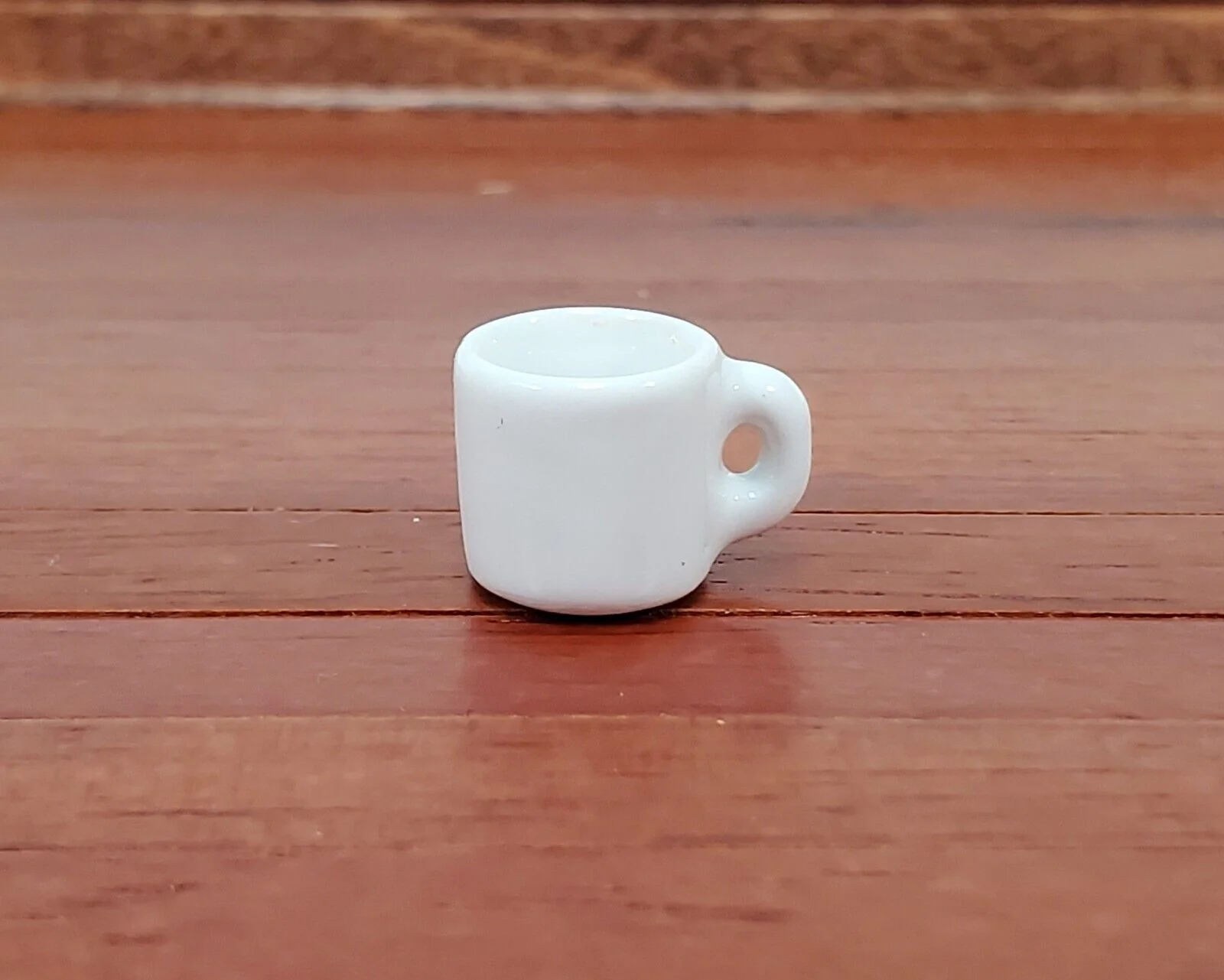 Dollhouse Coffee Mug All White LARGE Use in 1:6 or 1/12 Scale Miniature Kitchen