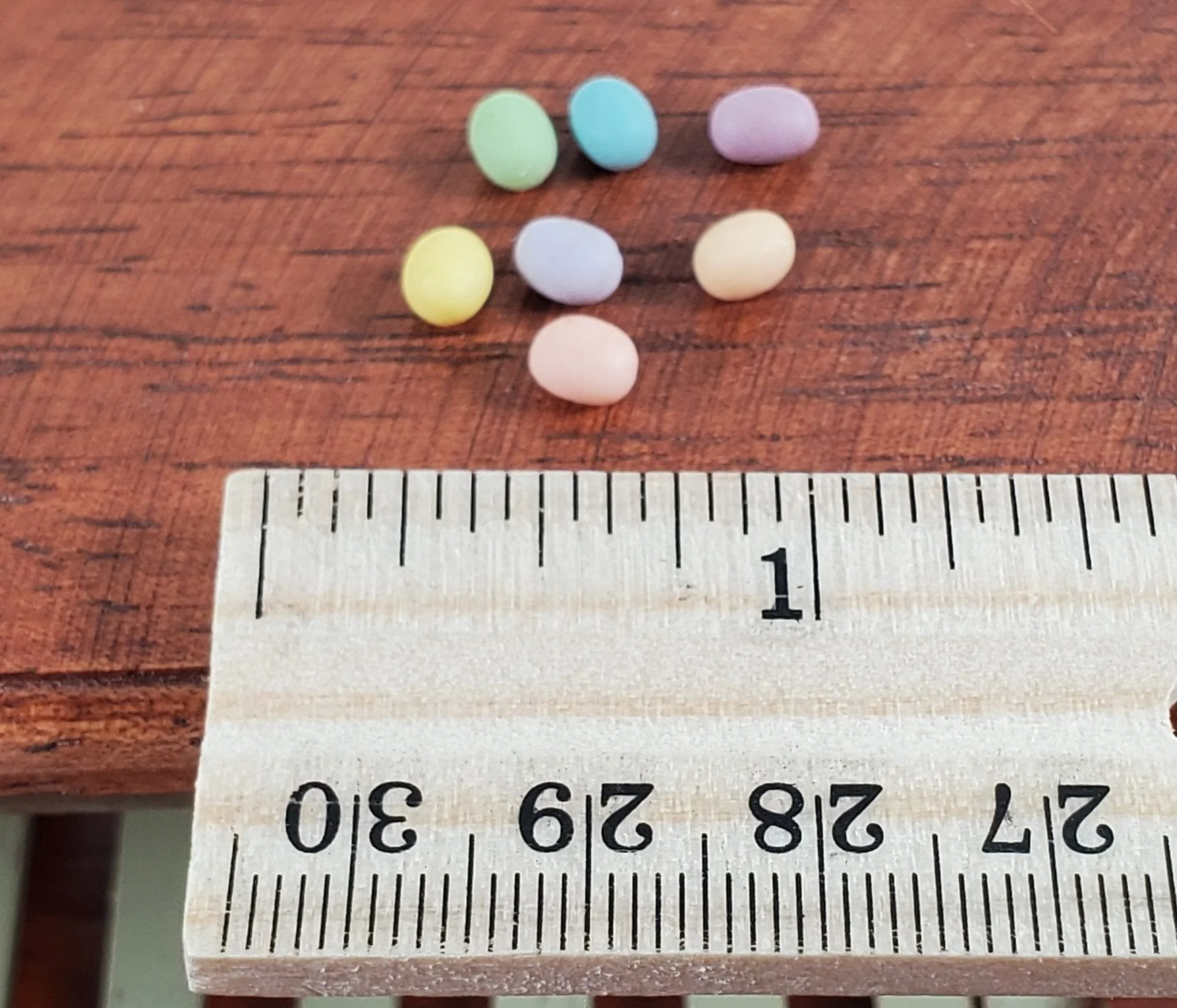 Dollhouse Colored Easter Eggs Set of 7 1:12 Scale Food Groceries Kitchen - Image 3