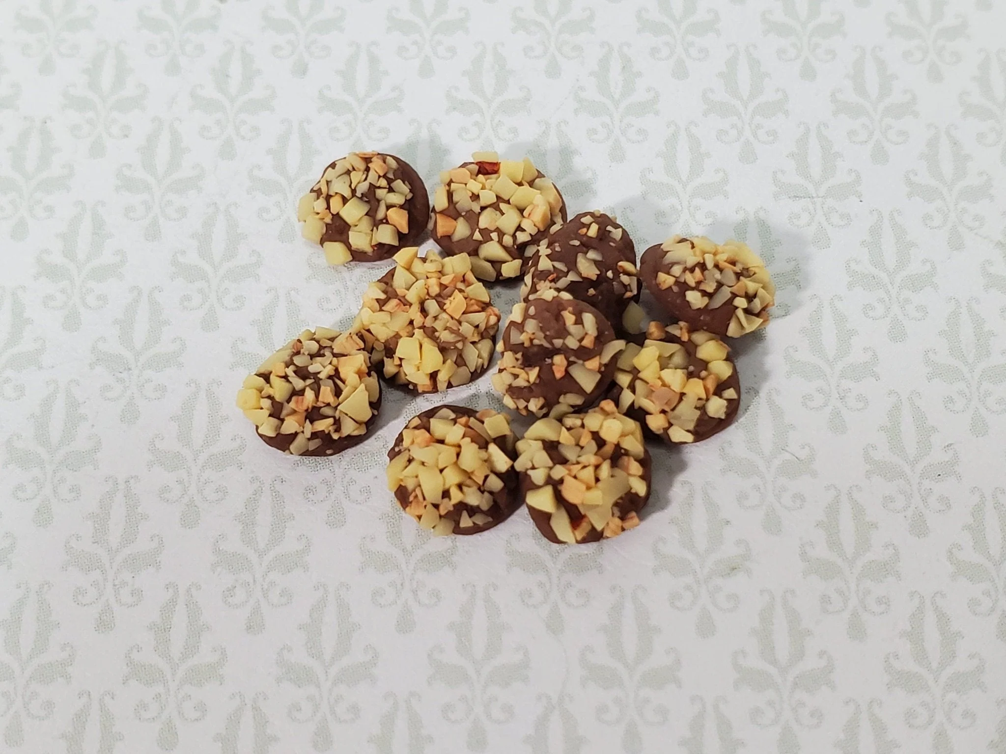 Dollhouse Cookies Set of 10 Chocolate with Nuts 1:12 Scale Miniatures Food Groceries