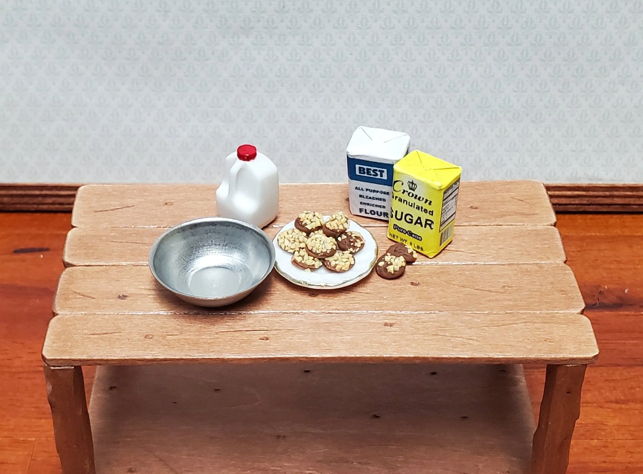 Dollhouse Cookies Set of 10 Chocolate with Nuts 1:12 Scale Miniatures Food Groceries - Image 3