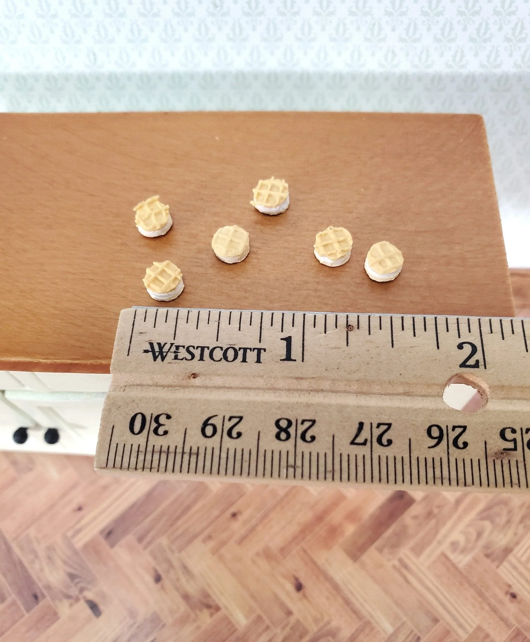 Dollhouse Cookies Waffle Sandwich Style Dessert 1:12 Scale Miniature Food 6 Pieces - Image 3