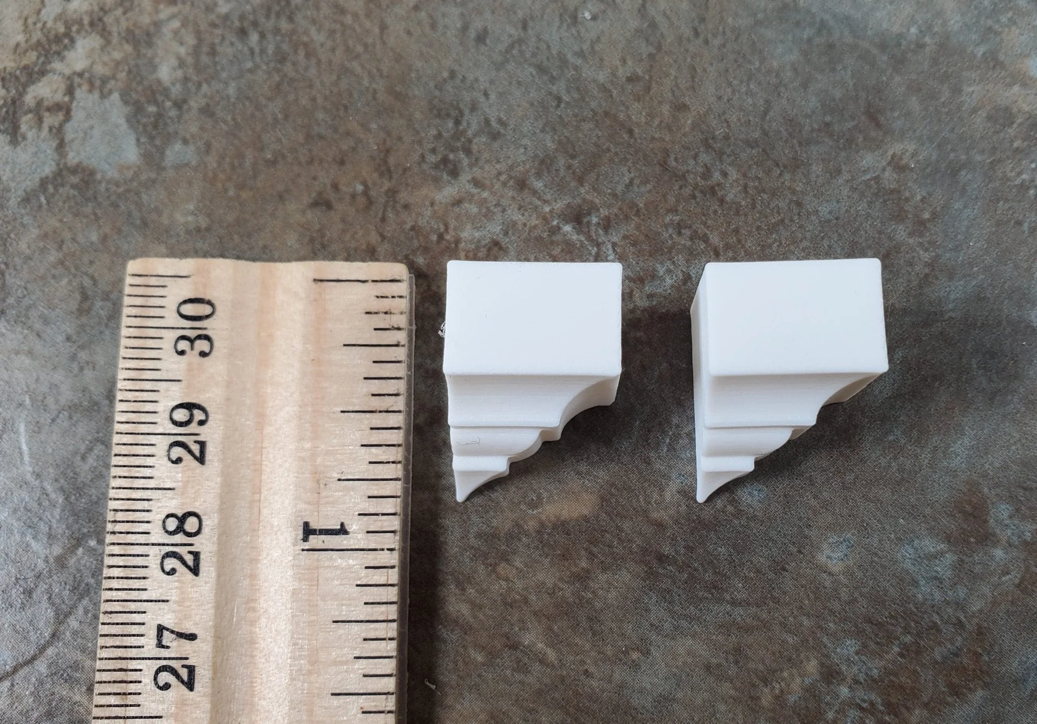 Dollhouse Corner Ceiling Blocks for Crown Molding 2 Inside Pieces 1:12 Scale 053 - Image 5
