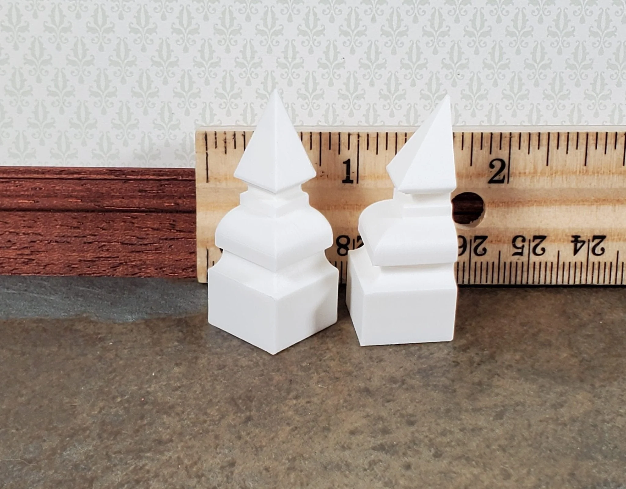 Dollhouse Corner Ceiling Blocks for Crown Molding 2 Inside Pieces 1:12 Scale 054 - Image 4