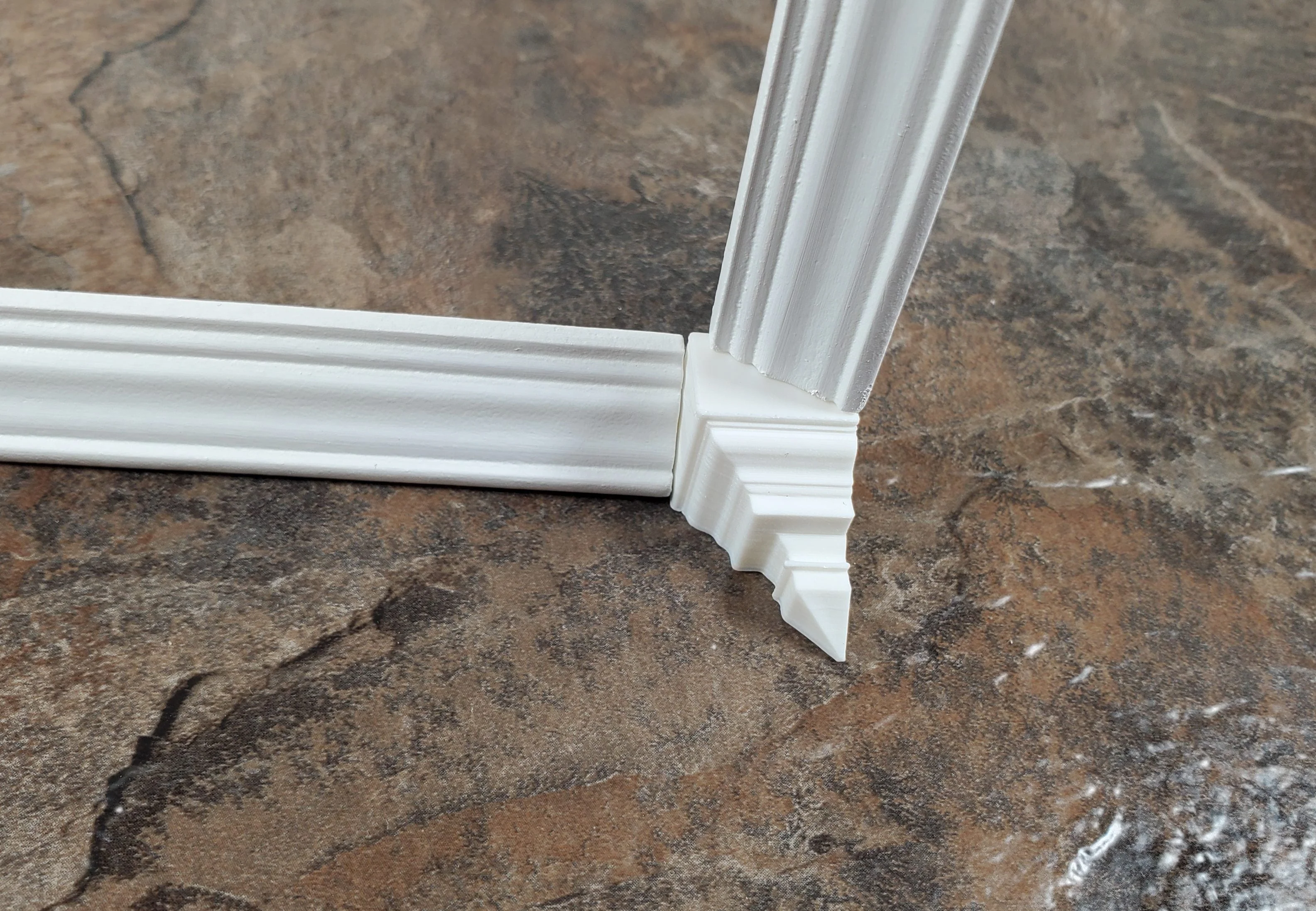 Dollhouse Corner Ceiling Blocks for Crown Molding 2 Inside Pieces 1:12 Scale - Image 2