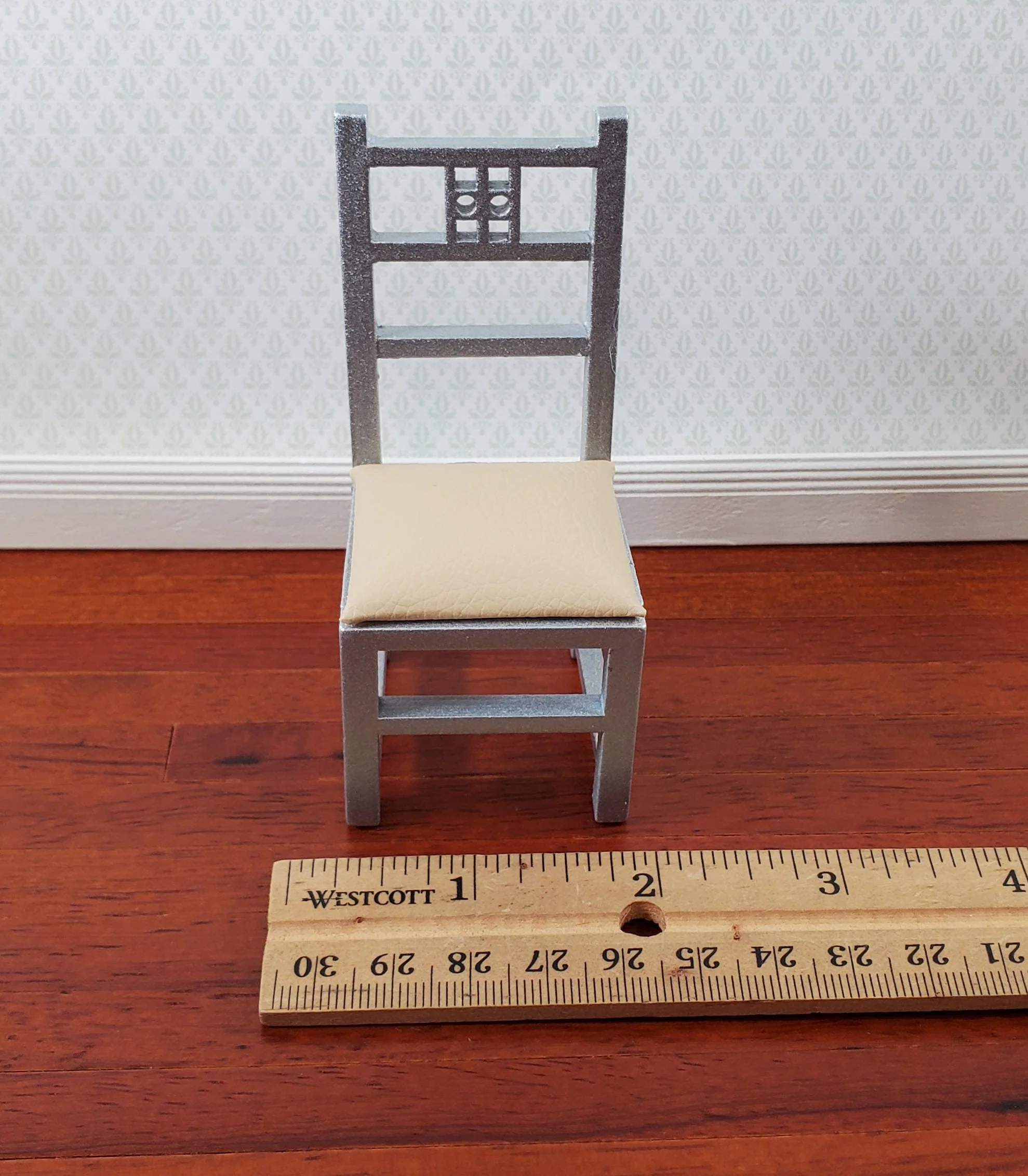 Dollhouse Dining Room Table and 4 Chairs Modern Style 1:12 Scale Miniature Furniture - Image 7