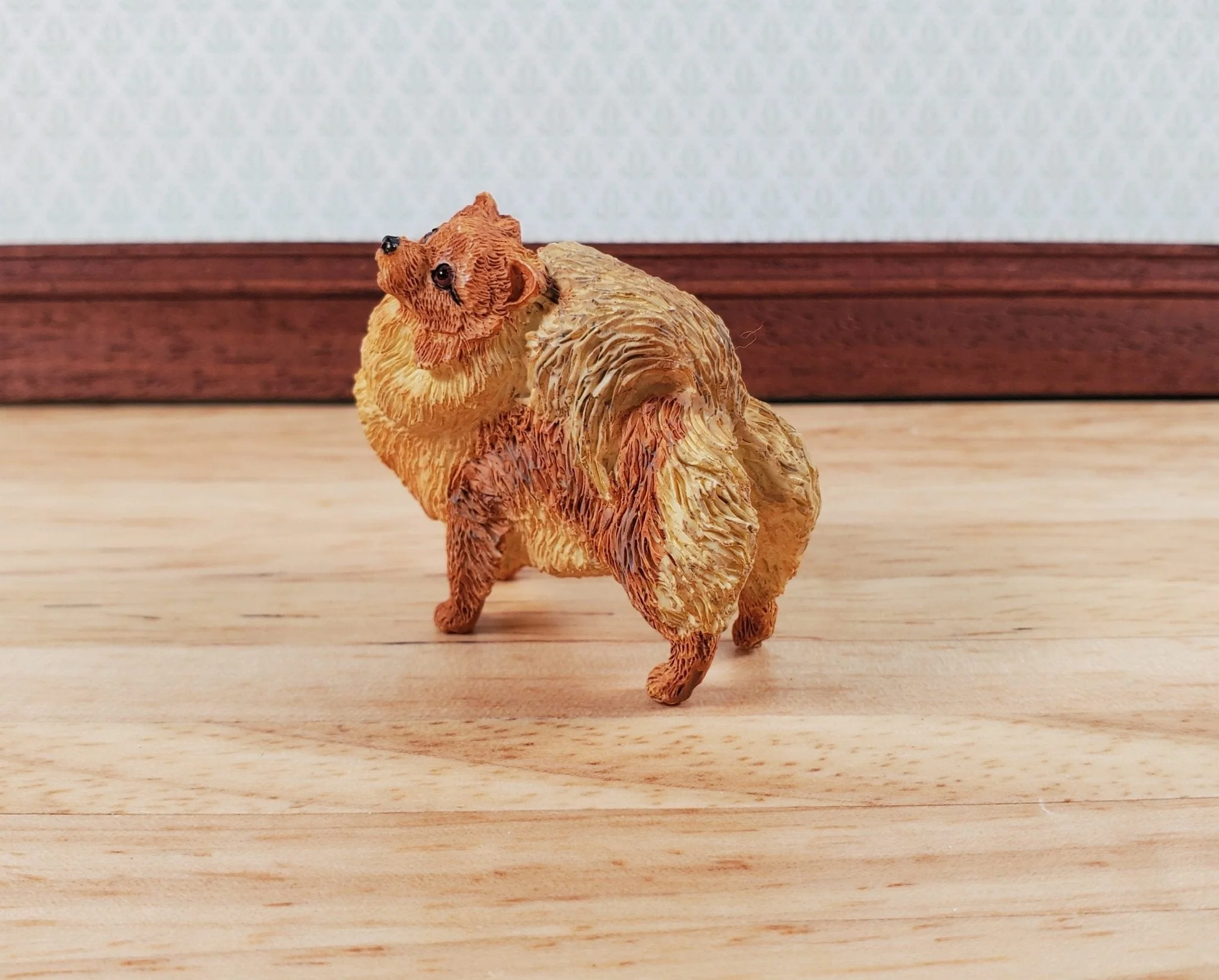 Dollhouse Dog Pomeranian Standing 1:12 Scale Miniature Animal Pet - Image 2