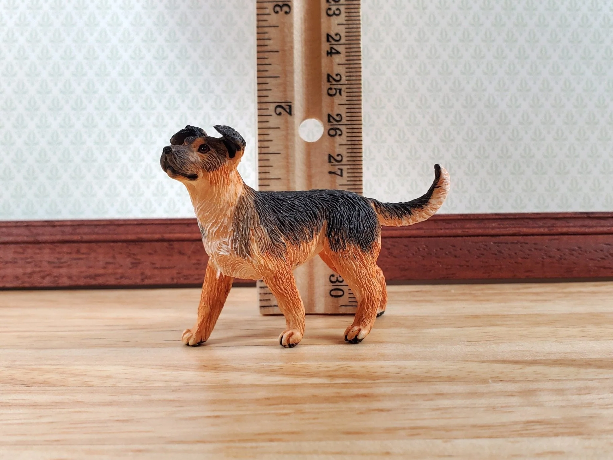 Dollhouse Dog Shepherd Mixed Breed Pet Standing 1:12 Scale Miniature Animal - Image 4