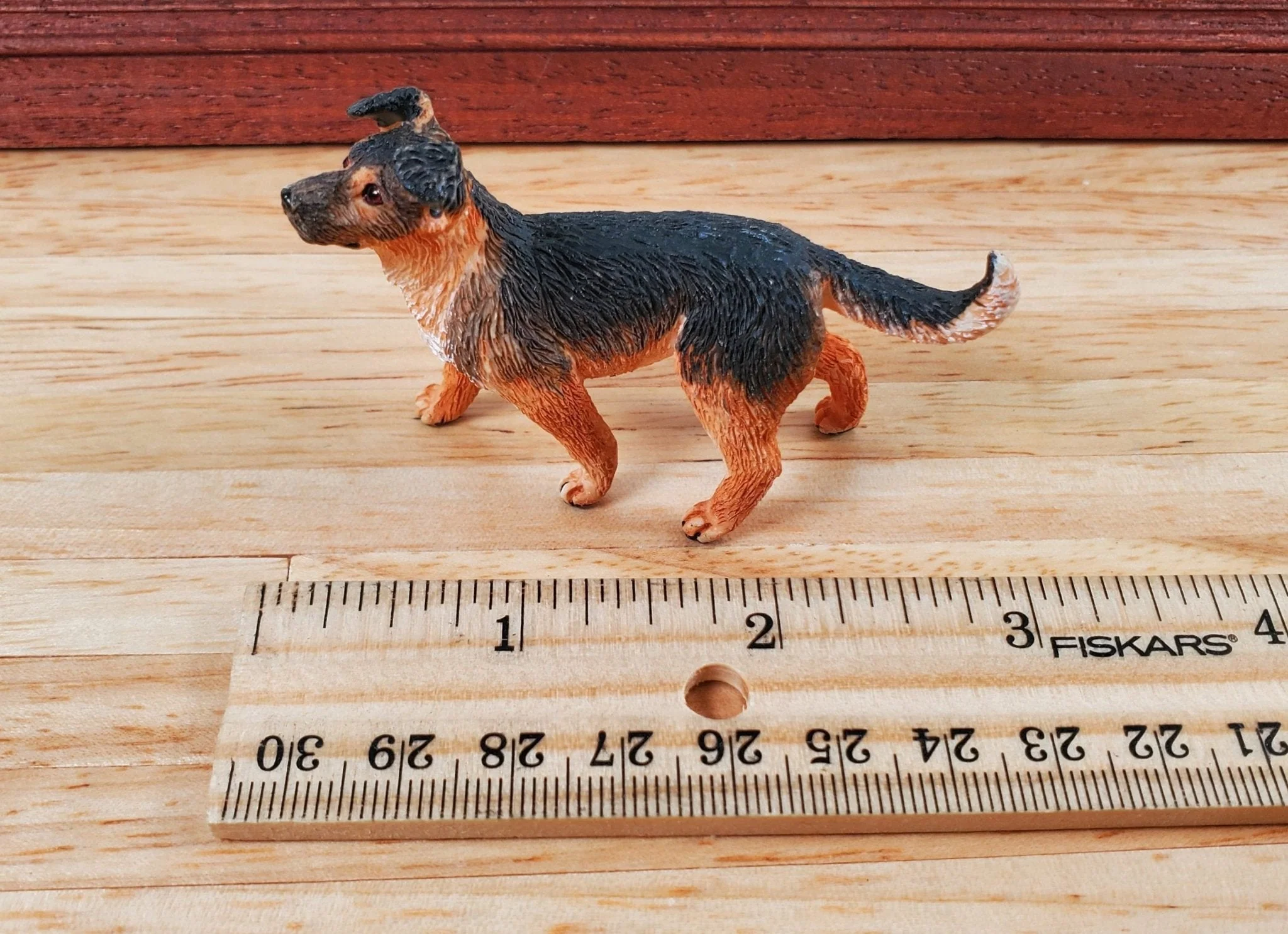 Dollhouse Dog Shepherd Mixed Breed Pet Standing 1:12 Scale Miniature Animal - Image 5
