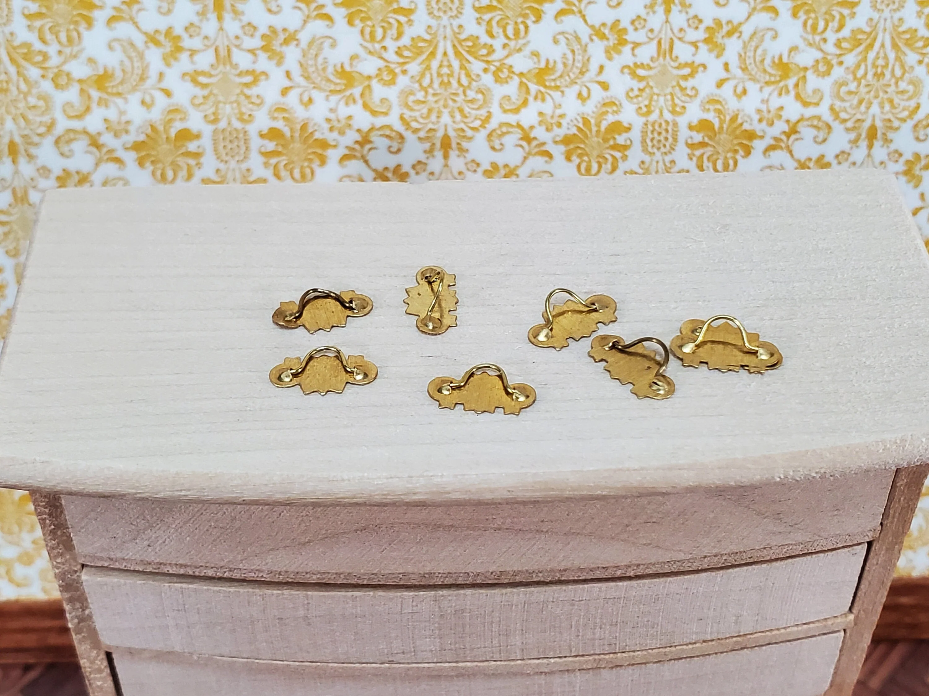 Dollhouse Dresser 4 Drawer Unpainted Wood 1:12 Scale Miniature Furniture - Image 3