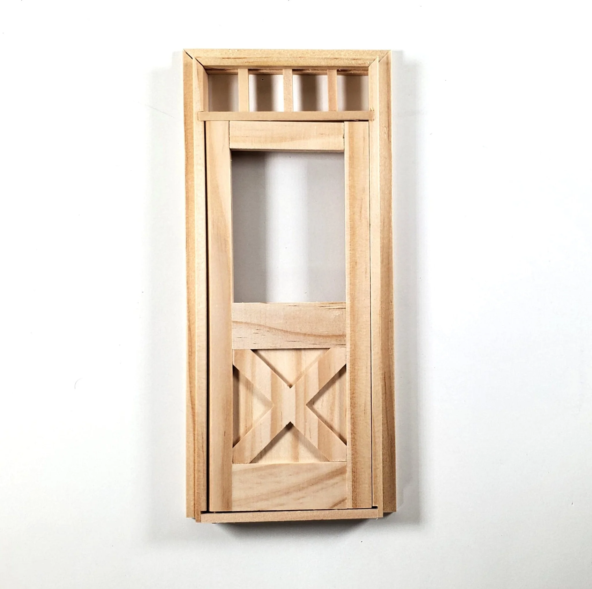 Dollhouse Exterior Door Crossbuck with Transom 1:12 Scale Houseworks #6012 - Image 4