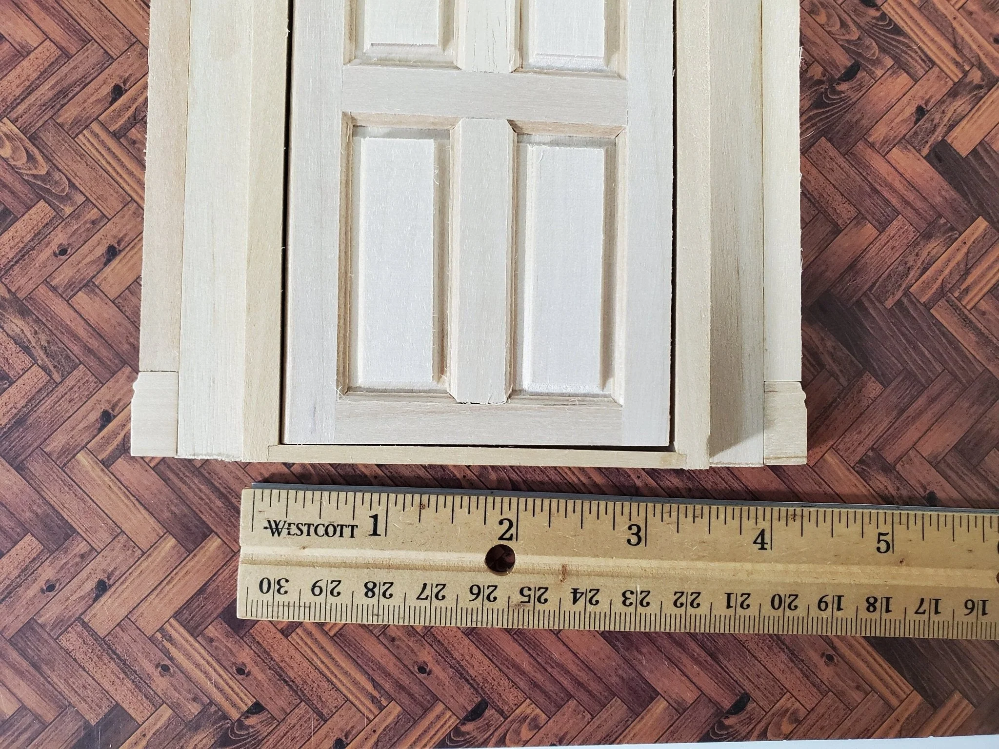 Dollhouse Exterior Door Large Fancy with Columns 1:12 Scale Miniature Fairy Door - Image 8