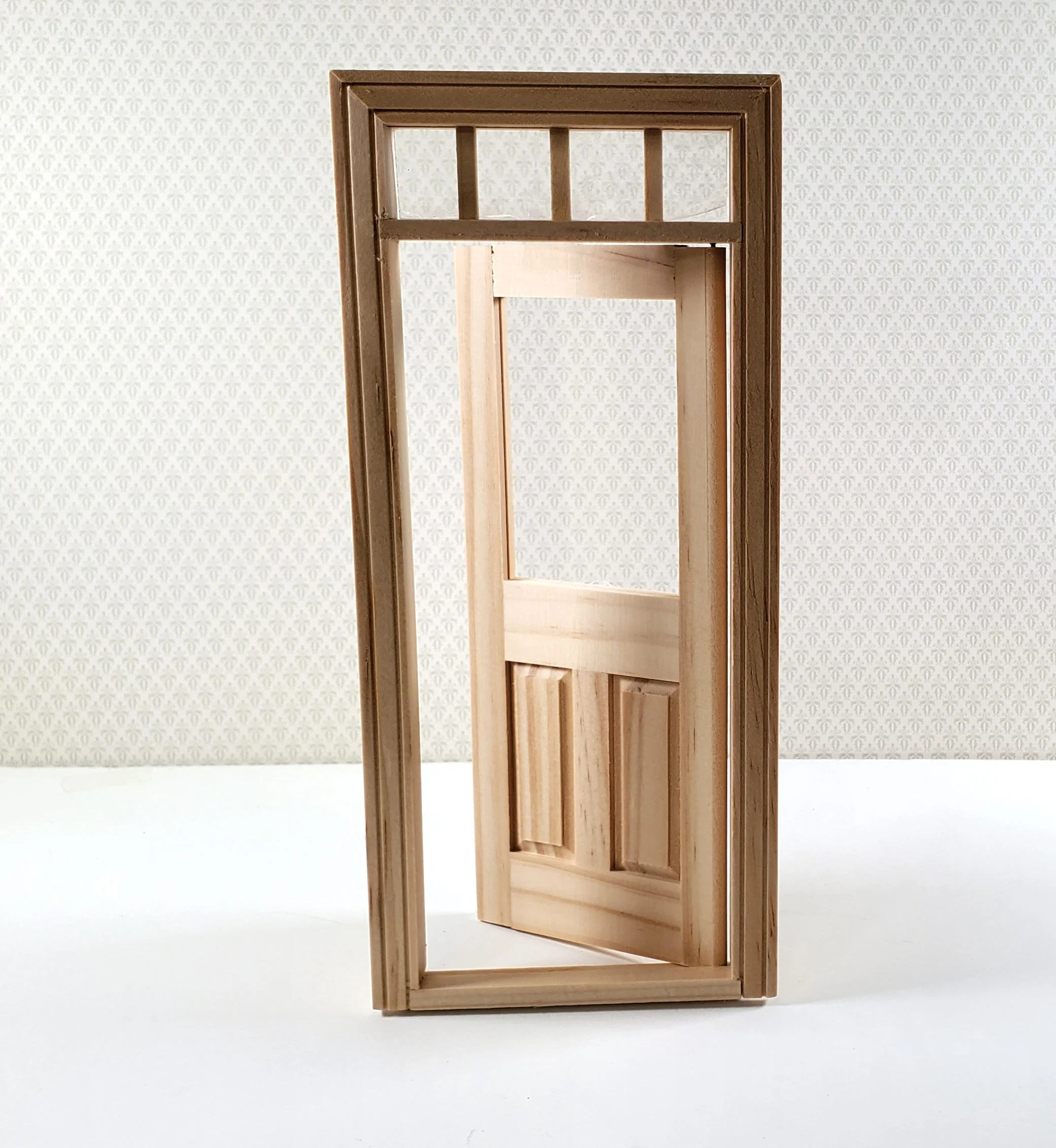 Dollhouse Exterior Door with Transom Window 1:12 Scale Houseworks #6018 - Image 3