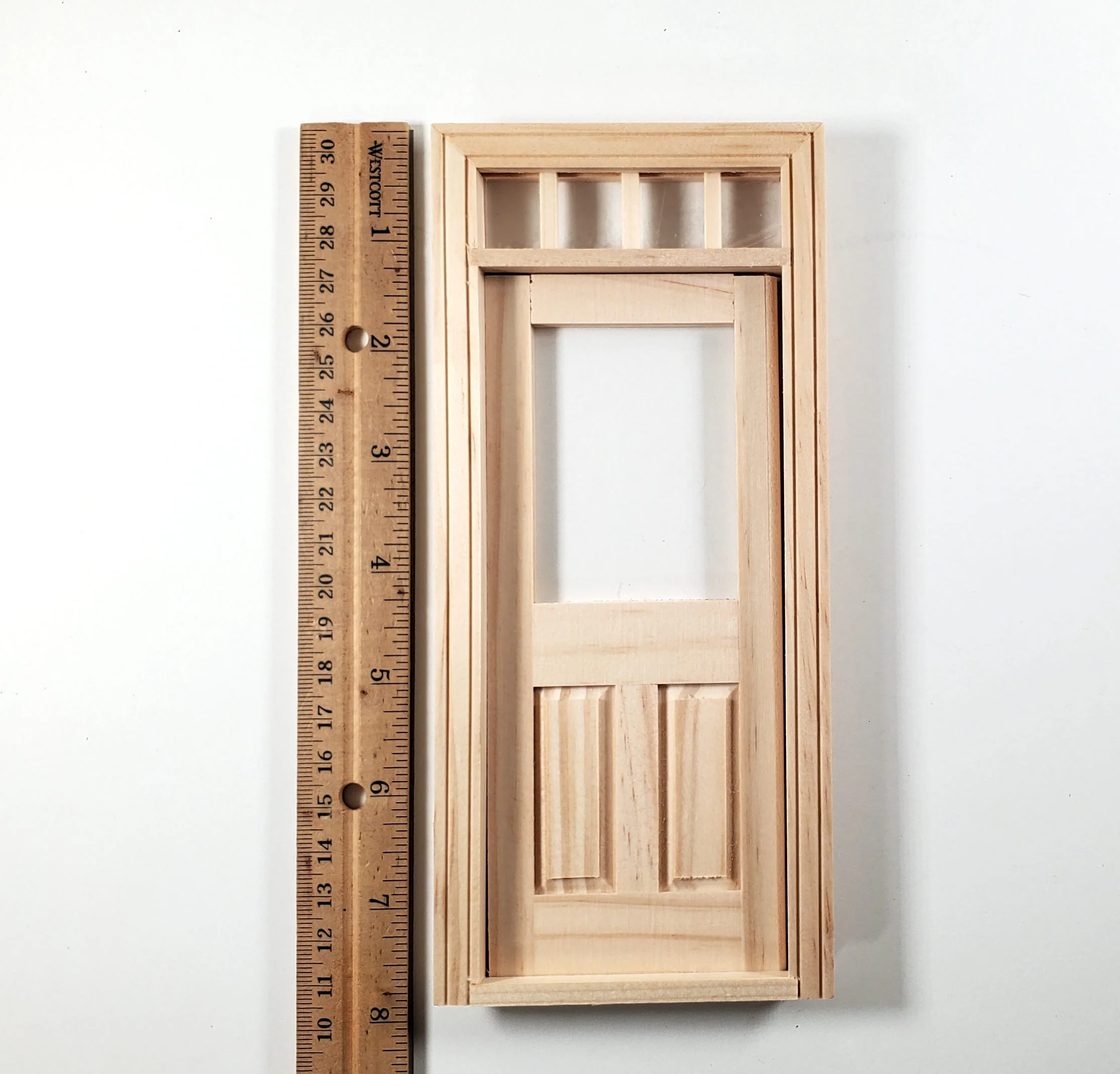 Dollhouse Exterior Door with Transom Window 1:12 Scale Houseworks #6018 - Image 4