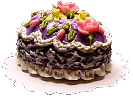 Dollhouse Fancy Easter Egg Cake 1:12 Scale Miniature Dessert Food