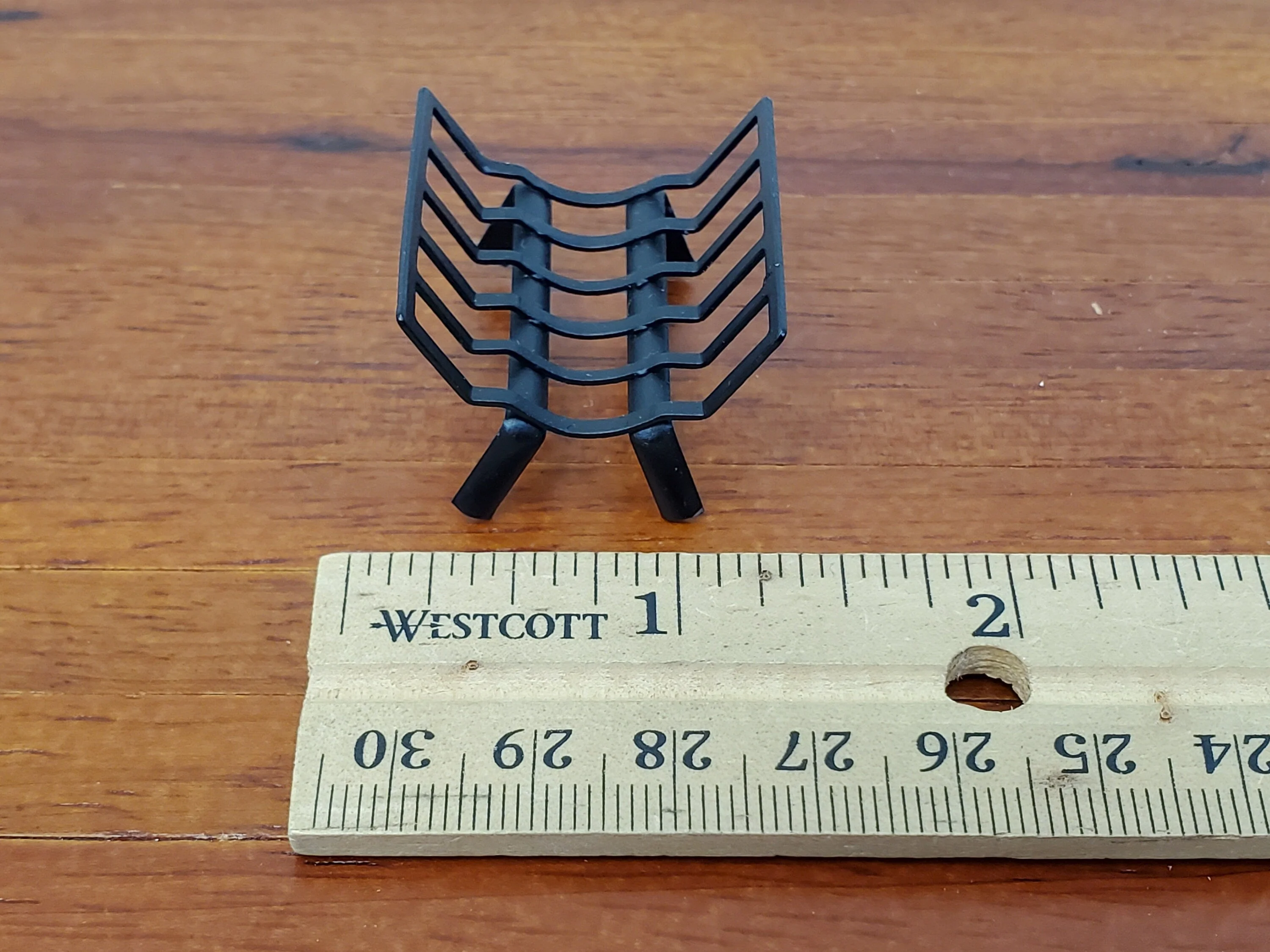 Dollhouse Fireplace Grate Log Rack Black Metal 1:12 Scale Miniature - Image 6