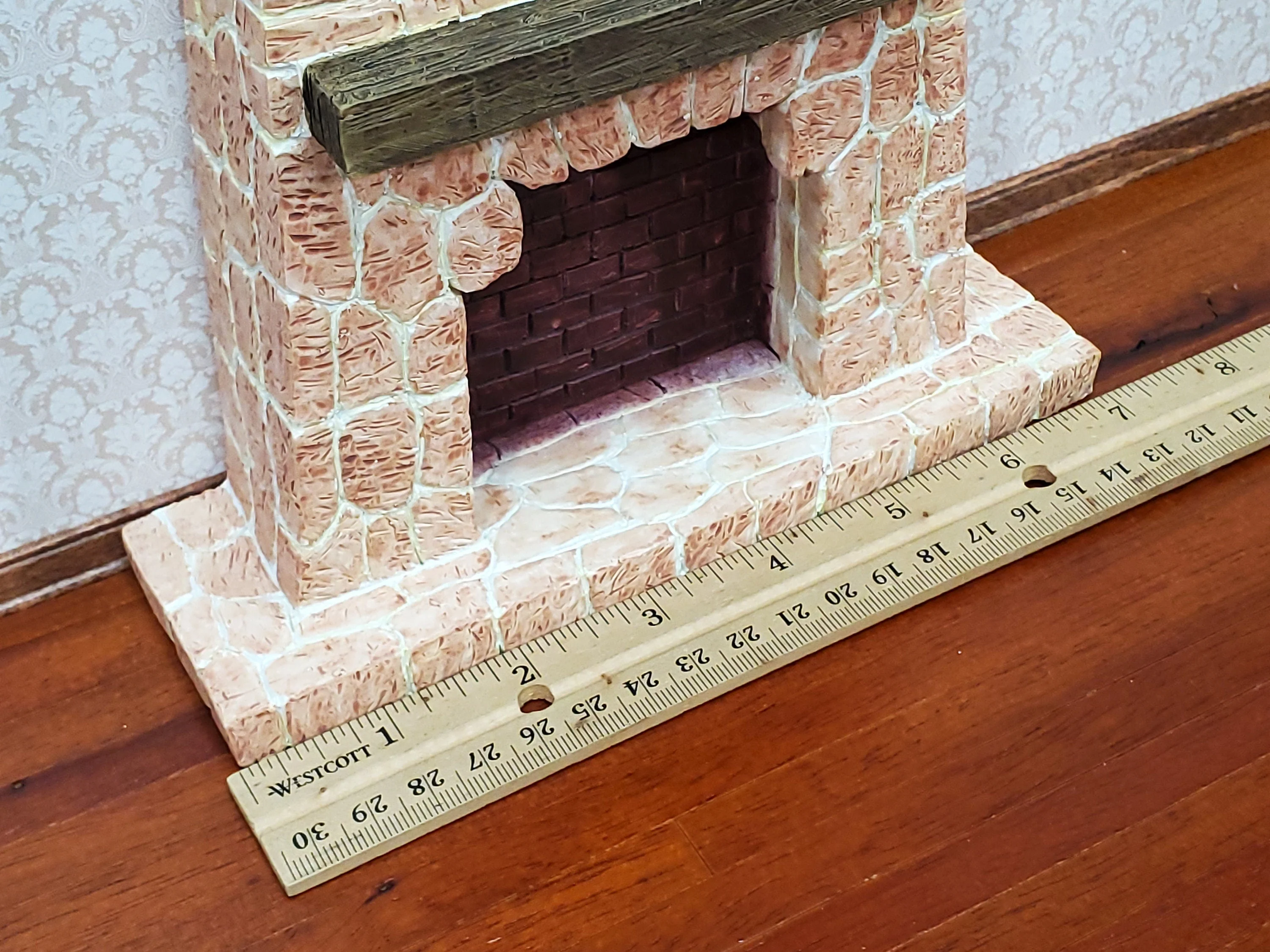 Dollhouse Fireplace Large Southwest Style Ceiling Height 1:12 Scale Miniature - Image 6