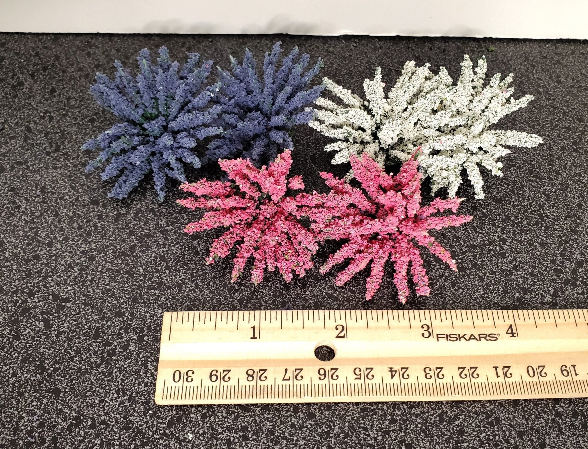 Dollhouse Flower Sprays Plants x6 1:12 Scale Miniature Garden Pink White Purple - Image 3