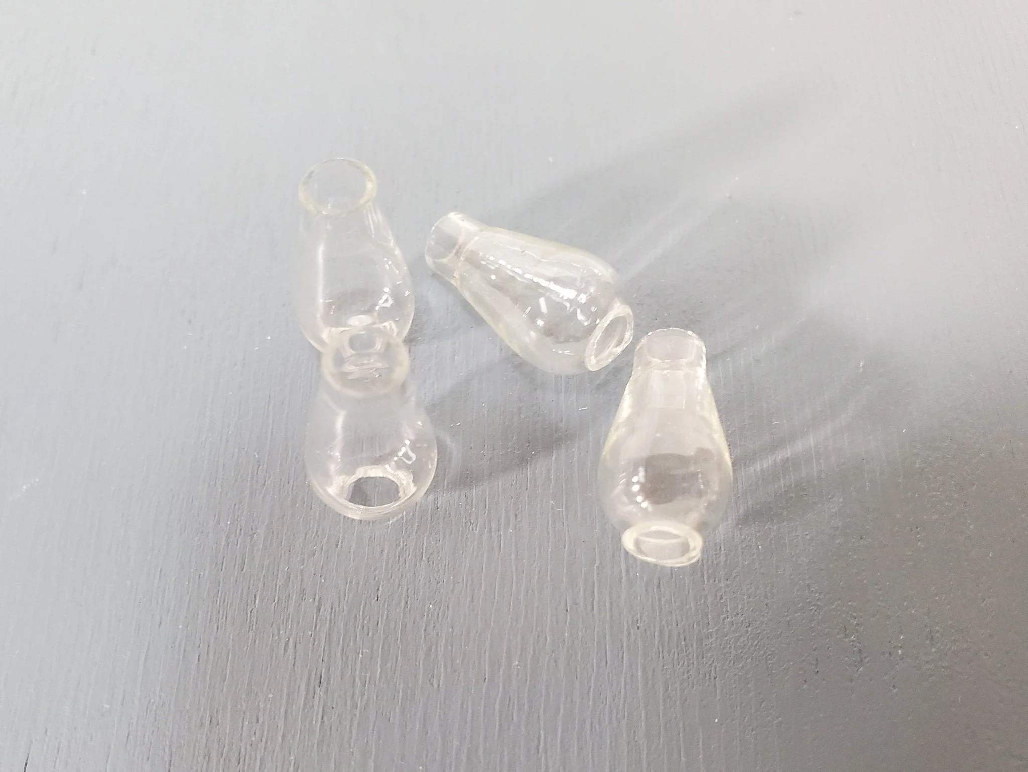 Dollhouse Glass Chimney Hurricane Shade Clear 1:12 Scale Miniature DIY Lamps - Image 3