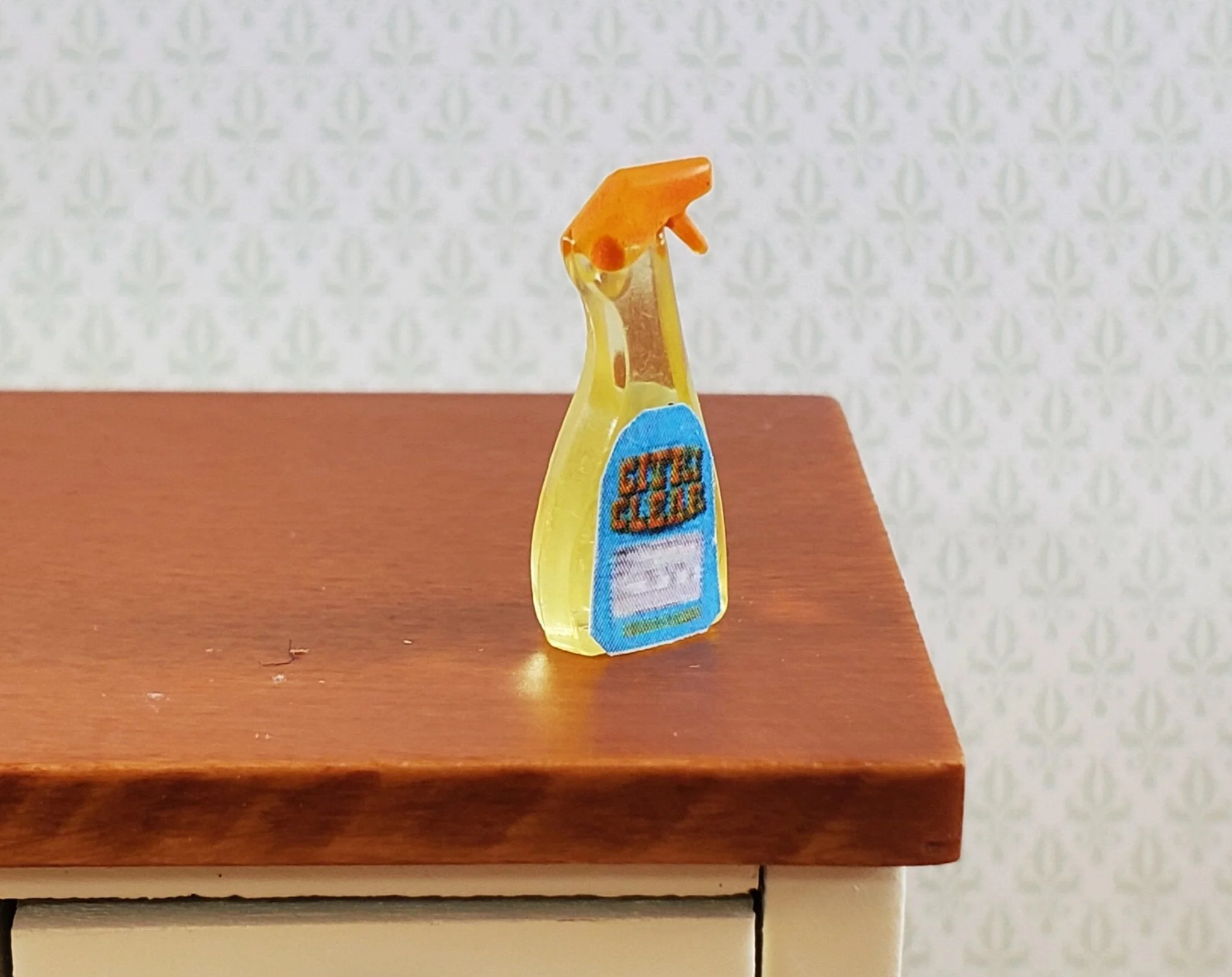 Dollhouse Glass Cleaner Spray Bottle 1:12 Scale Miniature Kitchen Accessory - Image 2