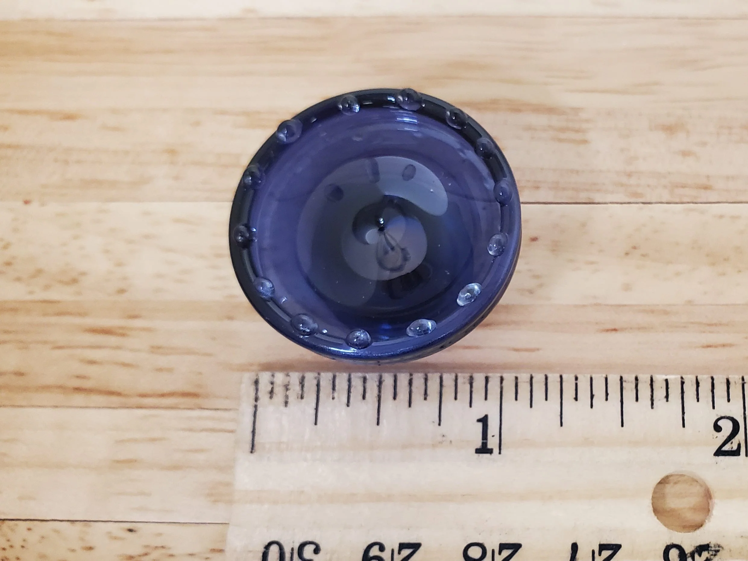 Dollhouse Glass Pedestal Bowl or Cake Stand Blue 1:12 Scale Miniature - Image 3
