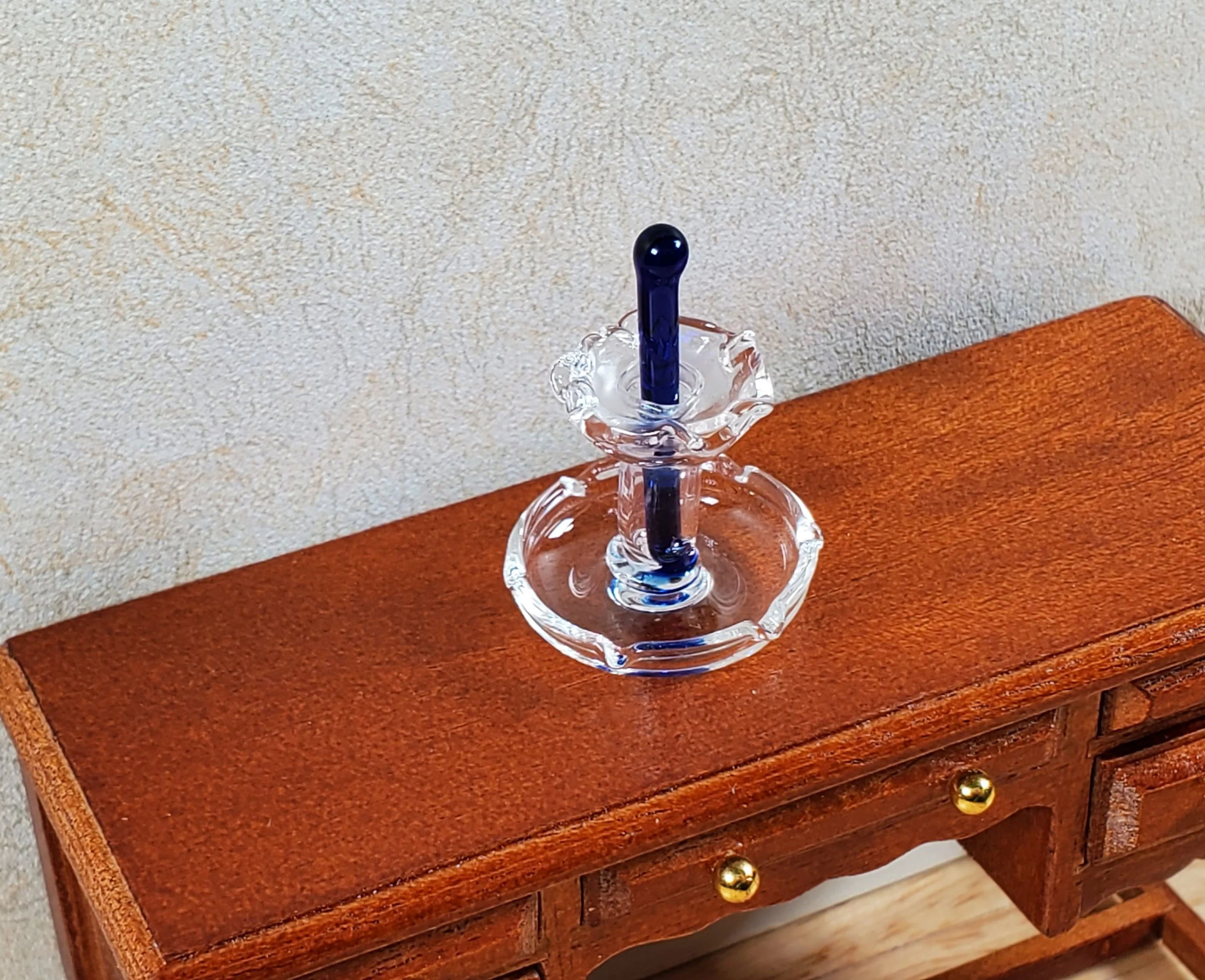 Dollhouse Glass Tiered Serving Tray for Treats or Fruit 1:12 Scale Miniature