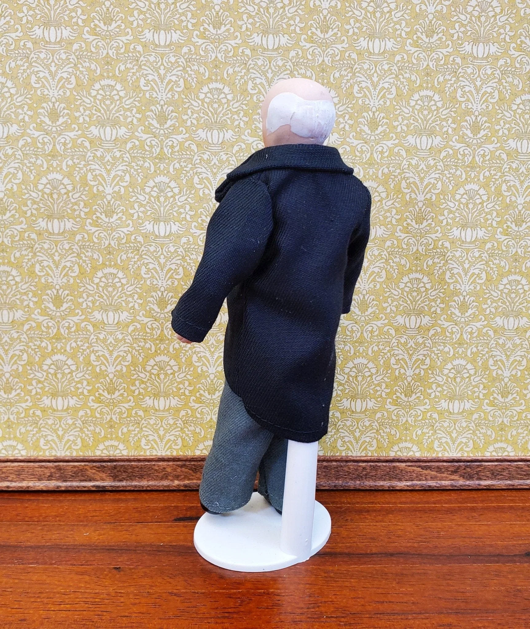 Dollhouse Grandfather or Butler Porcelain Male Man Poseable 1:12 Scale Miniature - Image 3