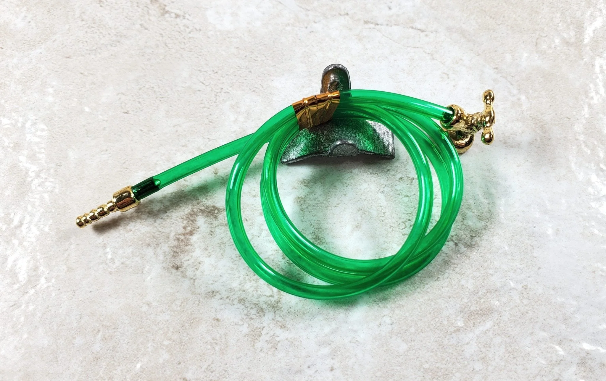 Dollhouse Green Garden Hose with Spigot 1:12 Scale Miniature Fairy Garden - Image 3