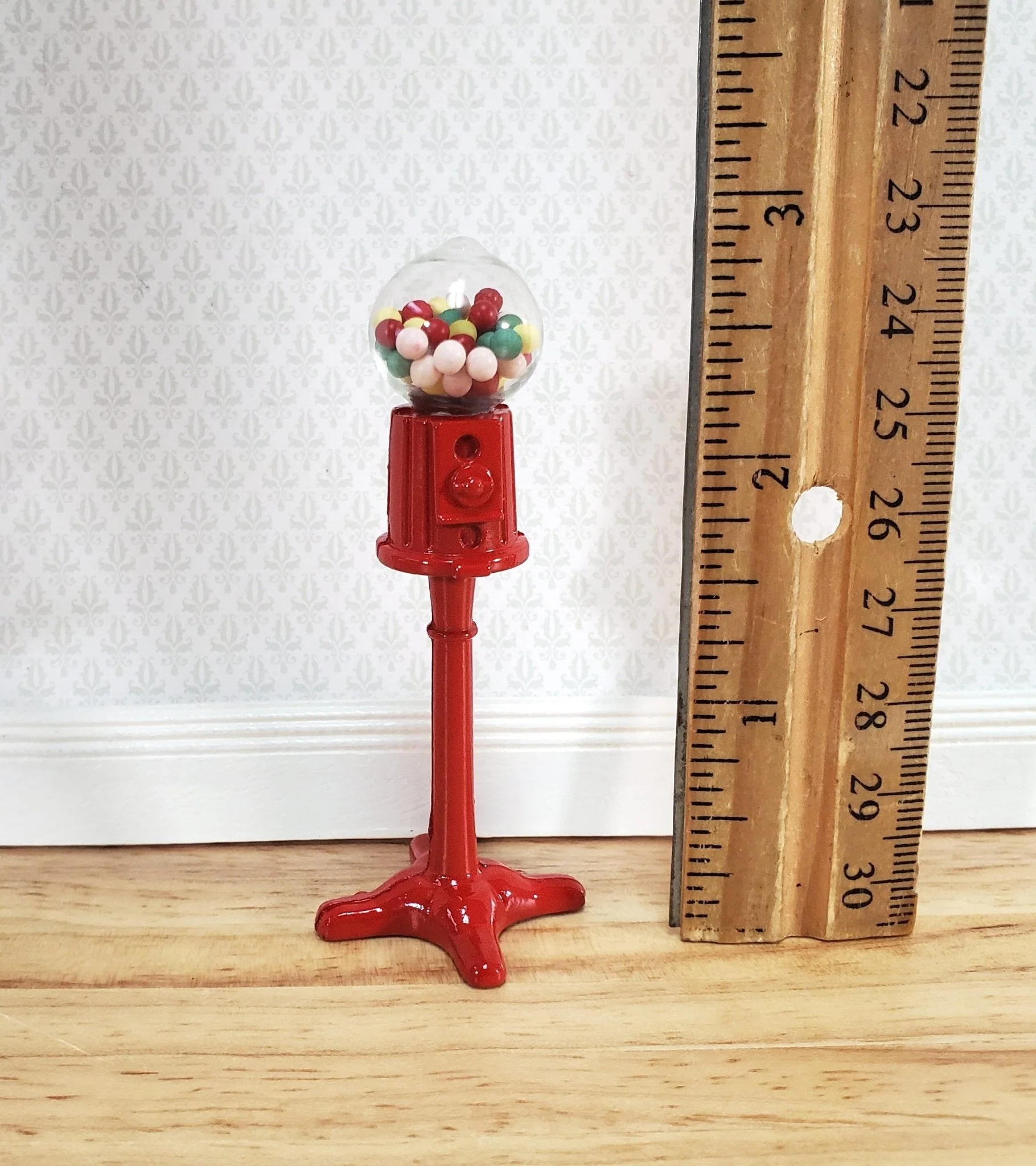 Dollhouse Gumball Machine Dispenser Vending Machine on Stand 1:12 Scale Miniature - Image 3