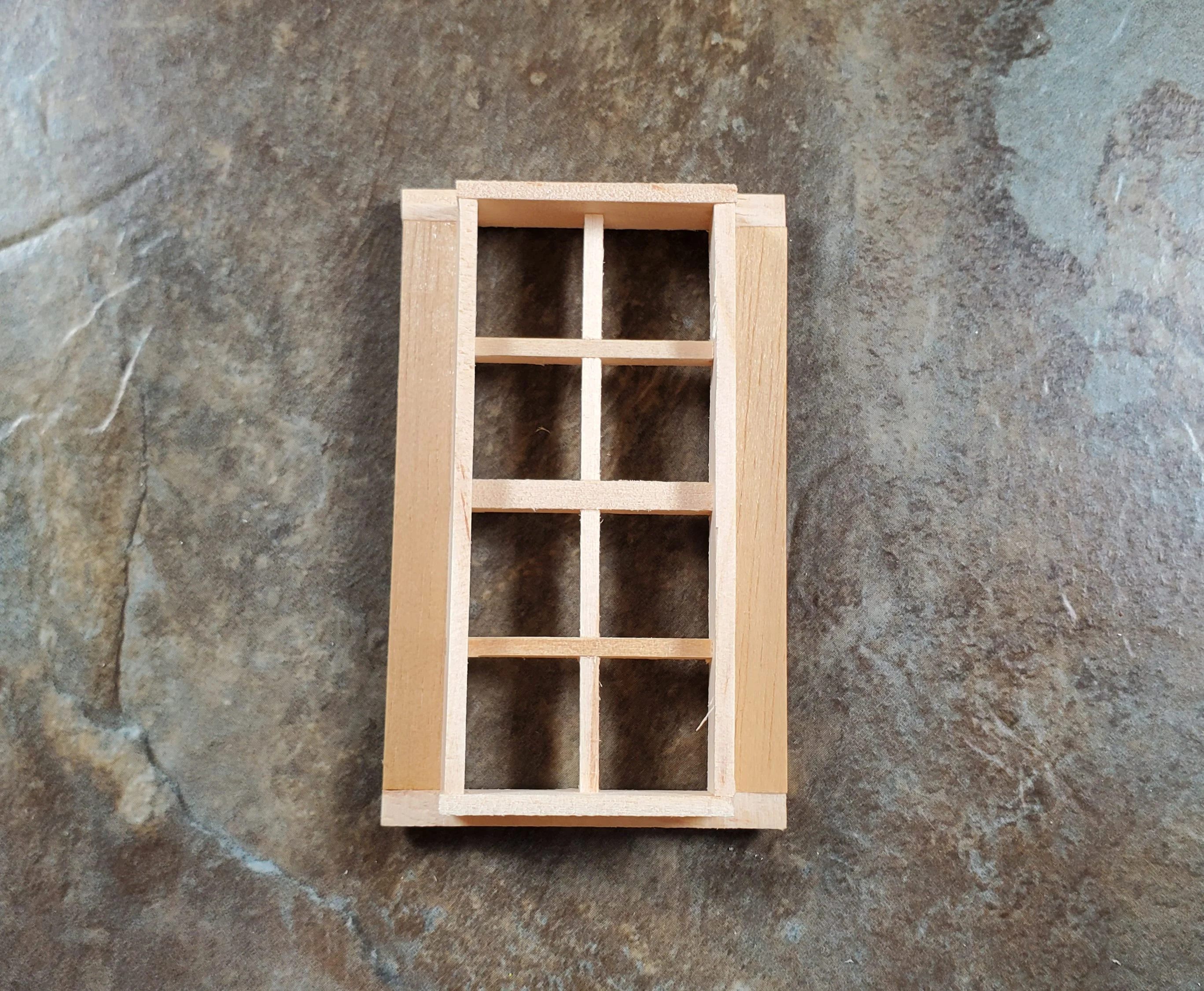 Dollhouse HALF SCALE 1:24 8 Light Window with Shutters HWH5003 - Image 2