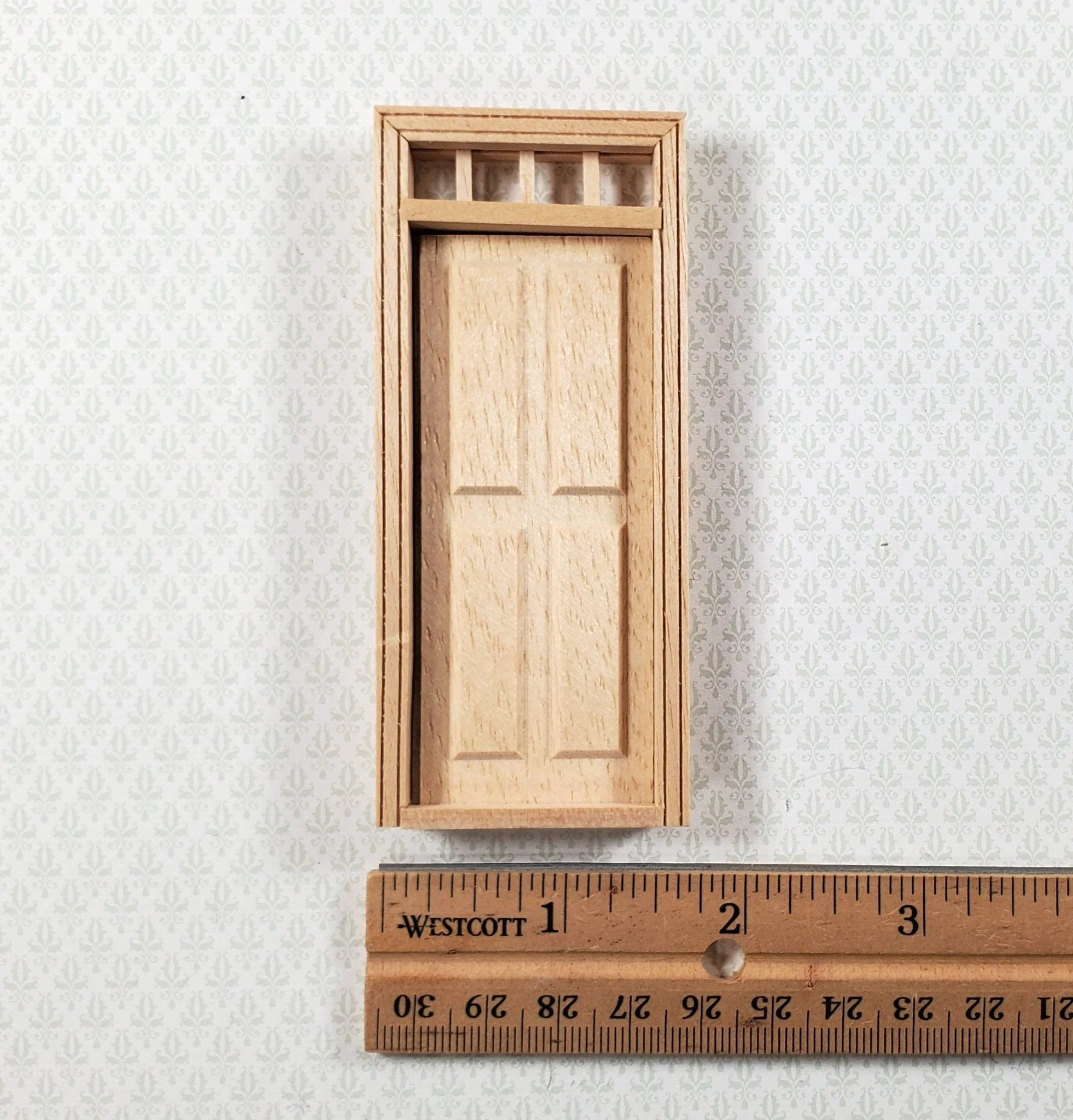 Dollhouse HALF SCALE 1:24 Exterior Door Wood HWH6001 Houseworks - Image 6