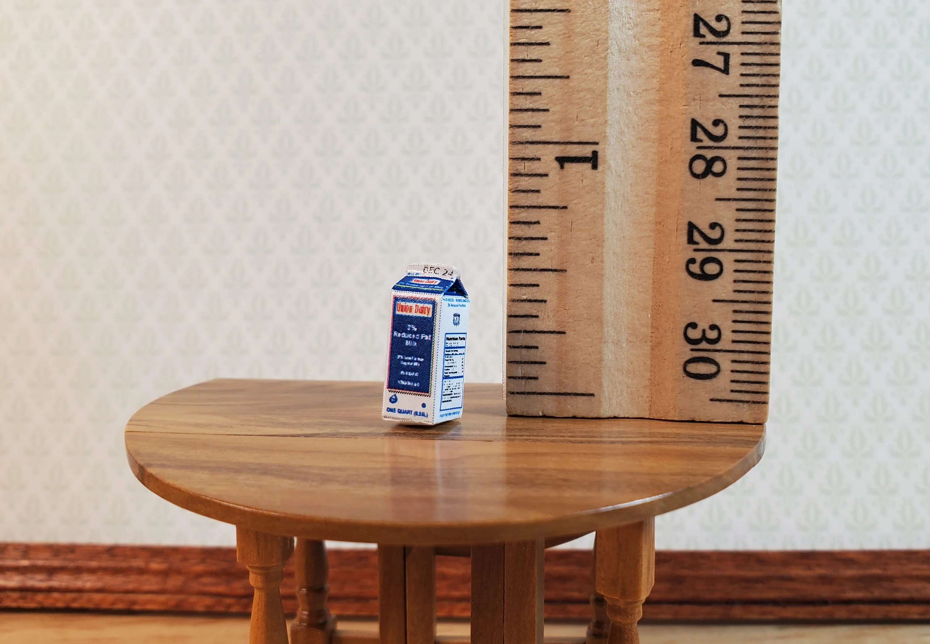 Dollhouse HALF SCALE Carton of Milk 1:24 Miniature Groceries - Image 3