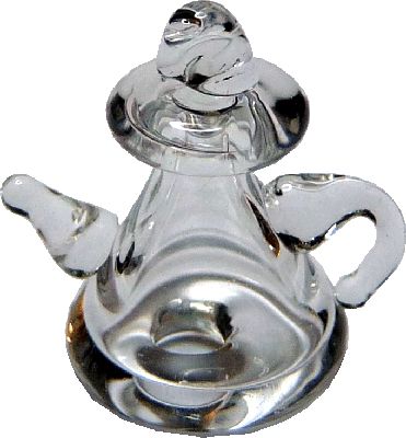 Dollhouse HALF SCALE Clear Glass Teapot 1:24 Miniature Kitchen