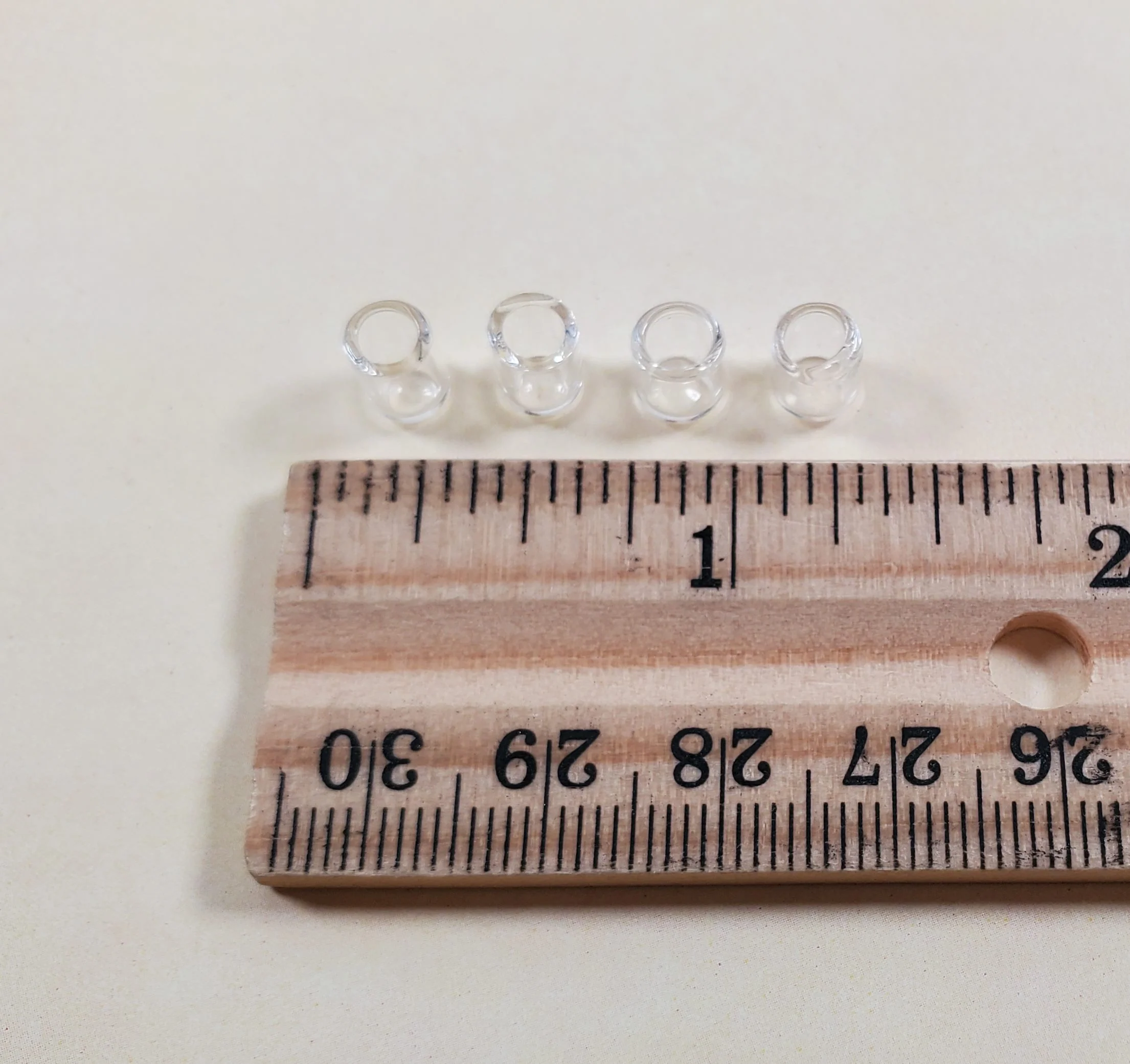 Dollhouse HALF SCALE Clear Juice Glasses Set of 4 1:24 Miniature Real Glass - Image 3