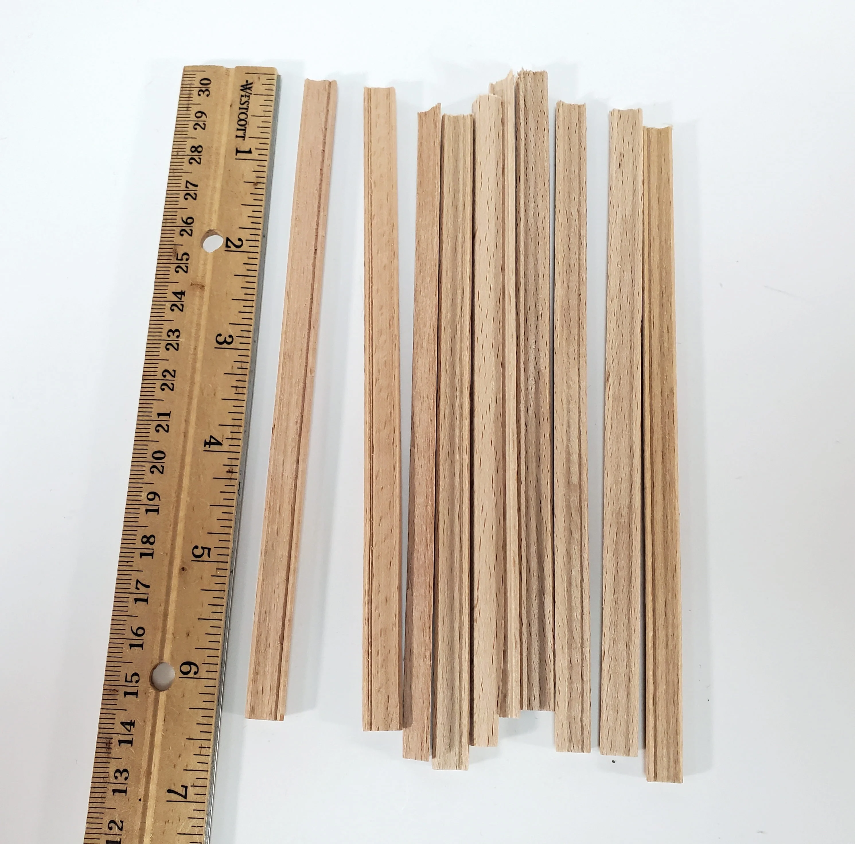 Dollhouse HALF SCALE Crown Cornice Molding Trim 10 Short Pieces 1/4" wide x 6" long 1:24 Scale 77069 - Image 2