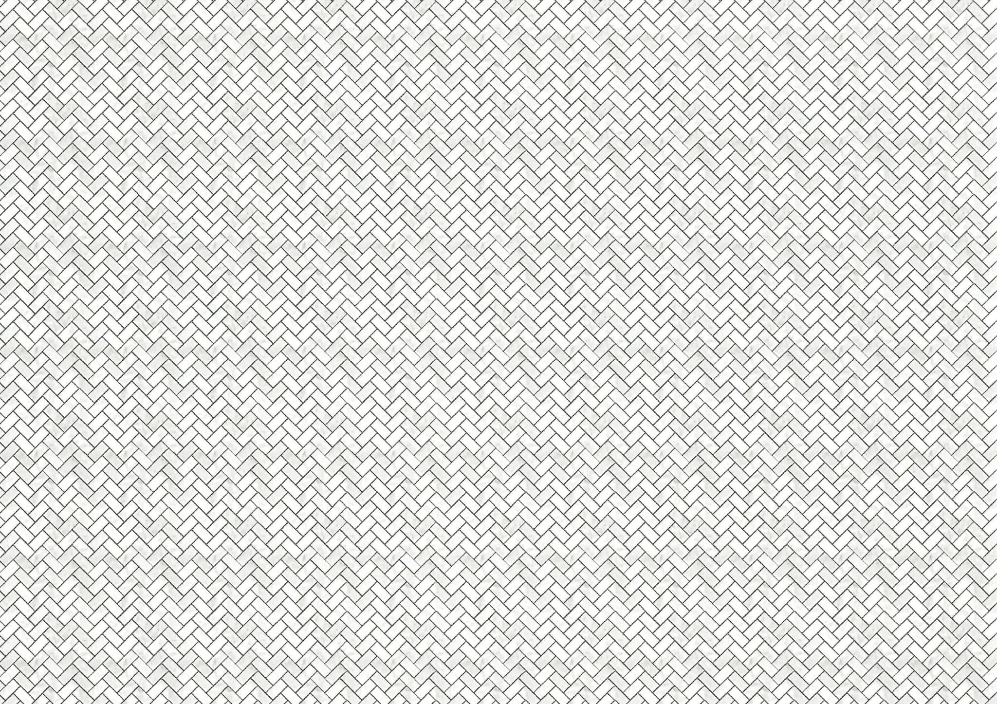 Dollhouse HALF SCALE Herringbone Tile Paper Carrara Marble Floor 1:24 Scale Itsy Bitsy