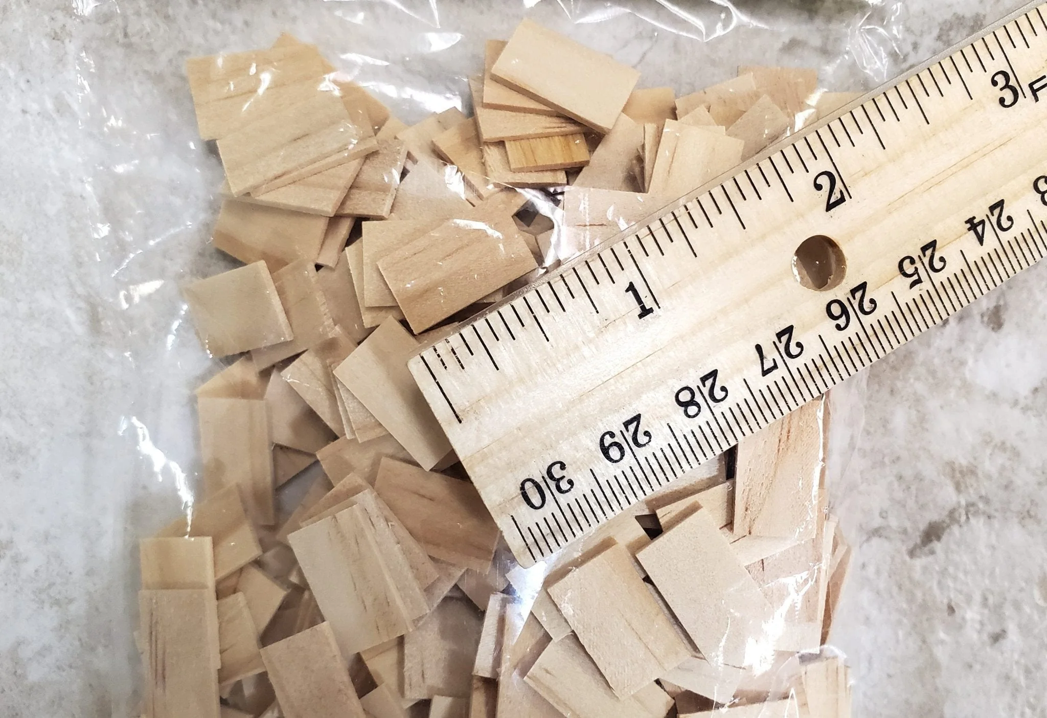 Dollhouse HALF SCALE Shingles Wood Square 1:24 400 Pieces 76 Square Inches - Image 5