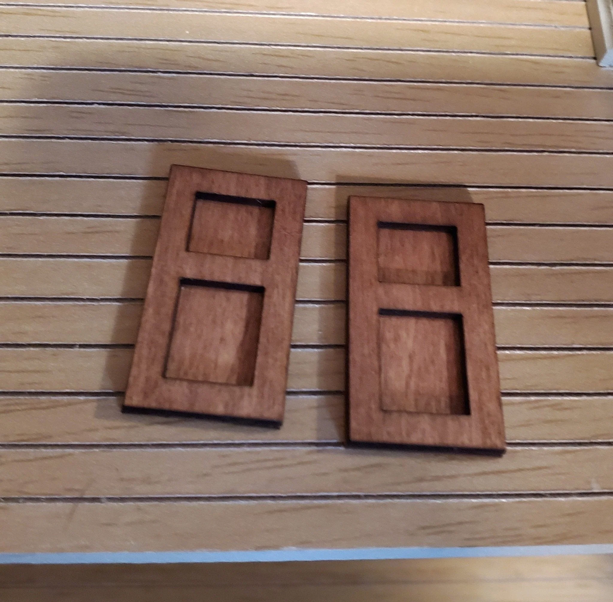 Dollhouse HALF SCALE Wall Panels 2 Layer Tudor Style Set of 12 1:24 Scale 1 1/2" Tall - Image 6