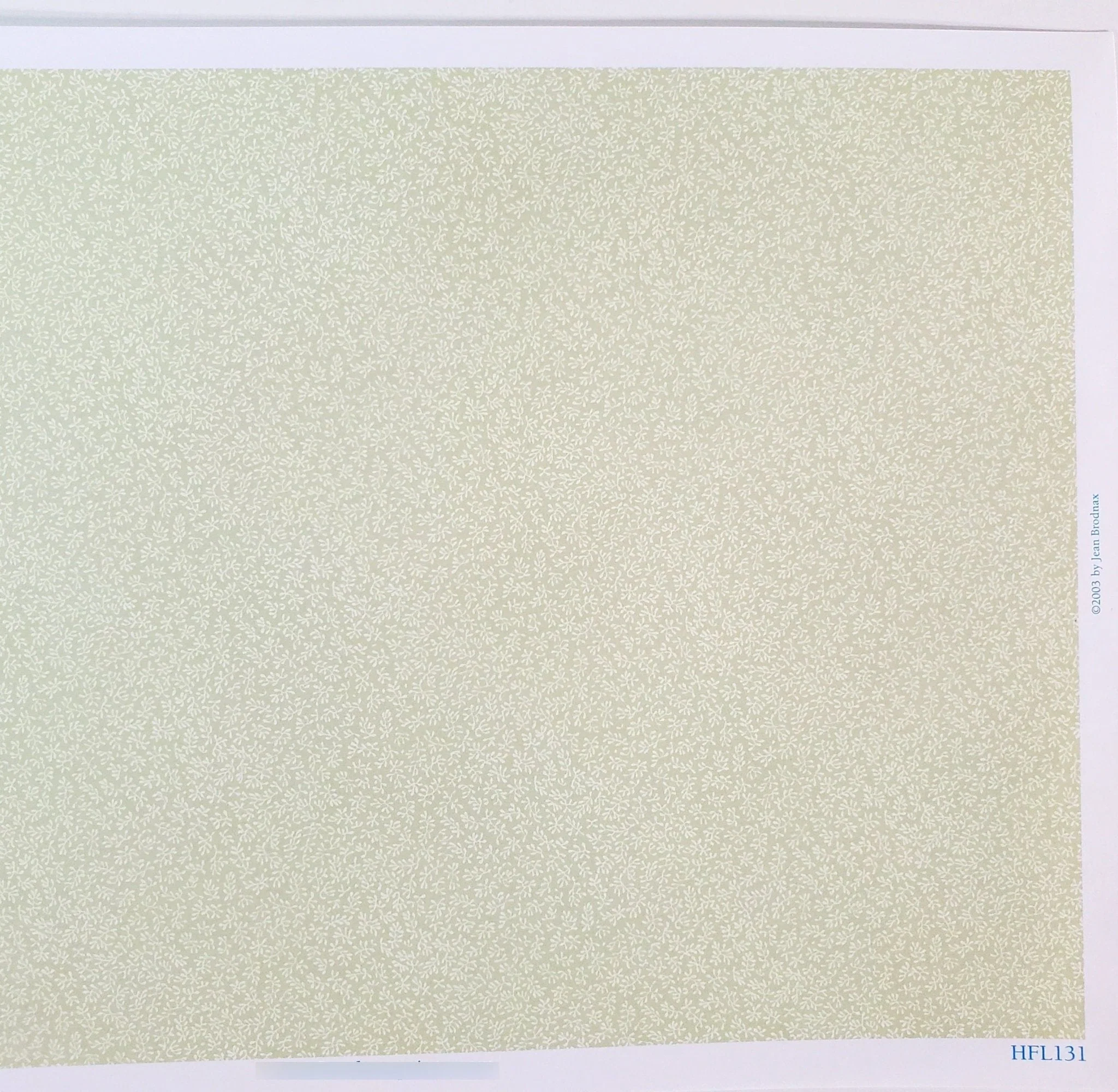 Dollhouse HALF SCALE Wallpaper 3 Sheets Sage Green & White "Conservatory" 1:24 Scale - Image 2