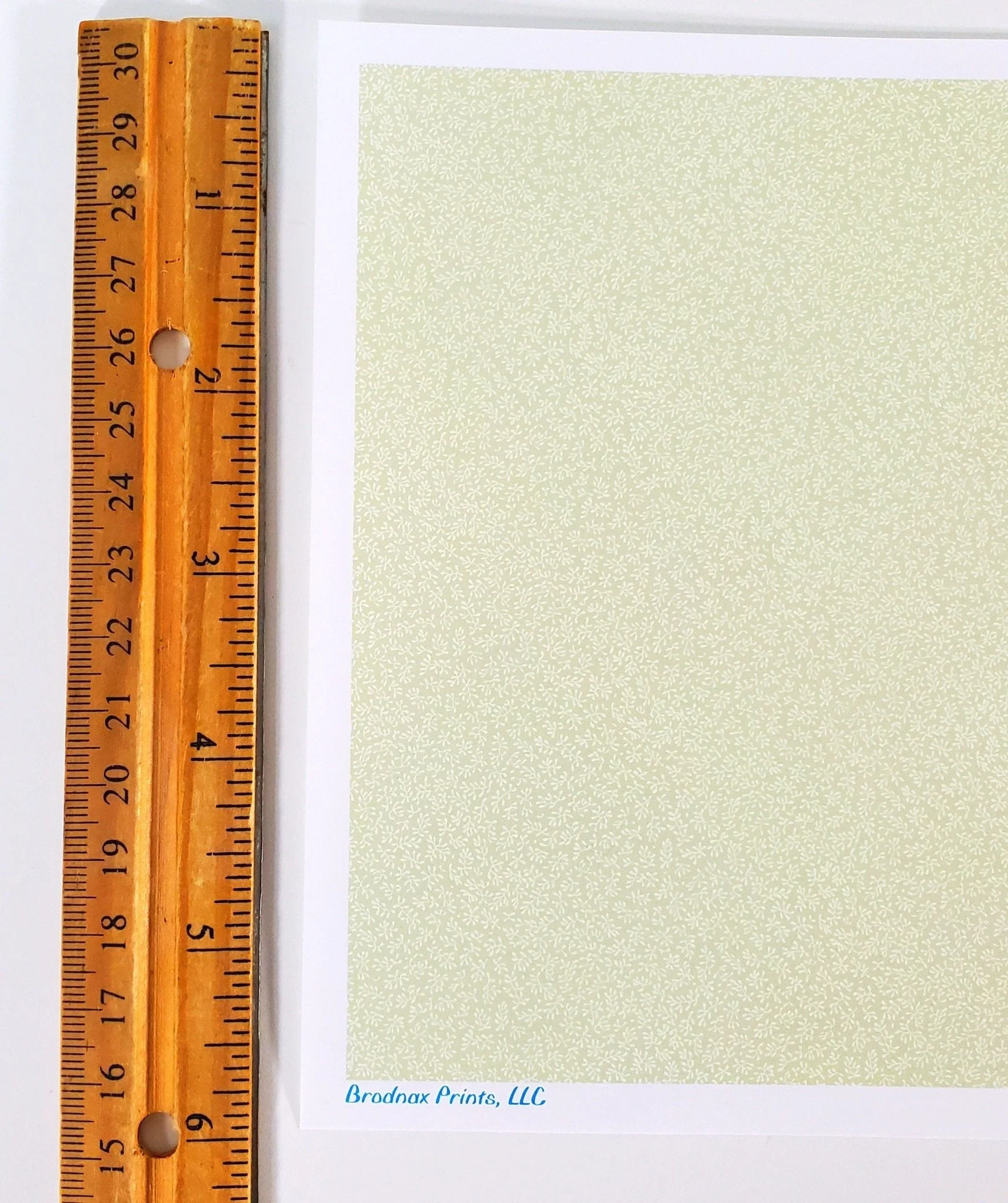 Dollhouse HALF SCALE Wallpaper 3 Sheets Sage Green & White "Conservatory" 1:24 Scale - Image 3