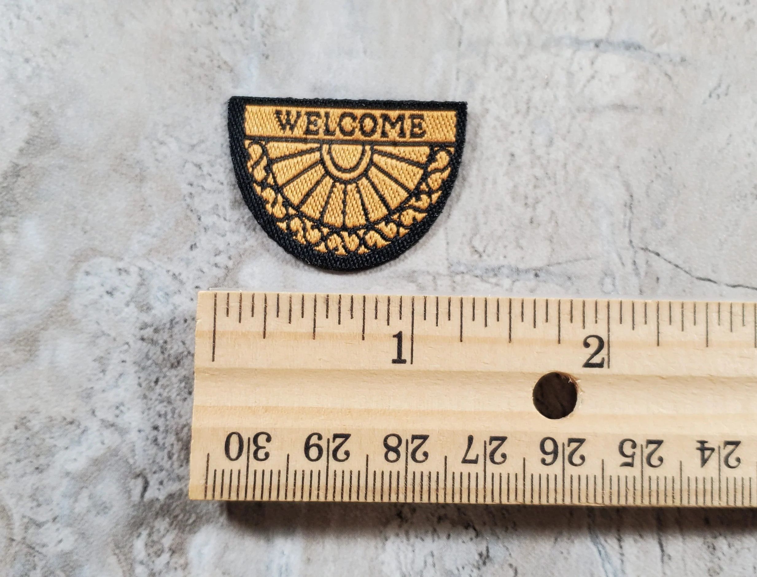 Dollhouse HALF SCALE Welcome Mat 1:24 Miniature Rug - Image 4